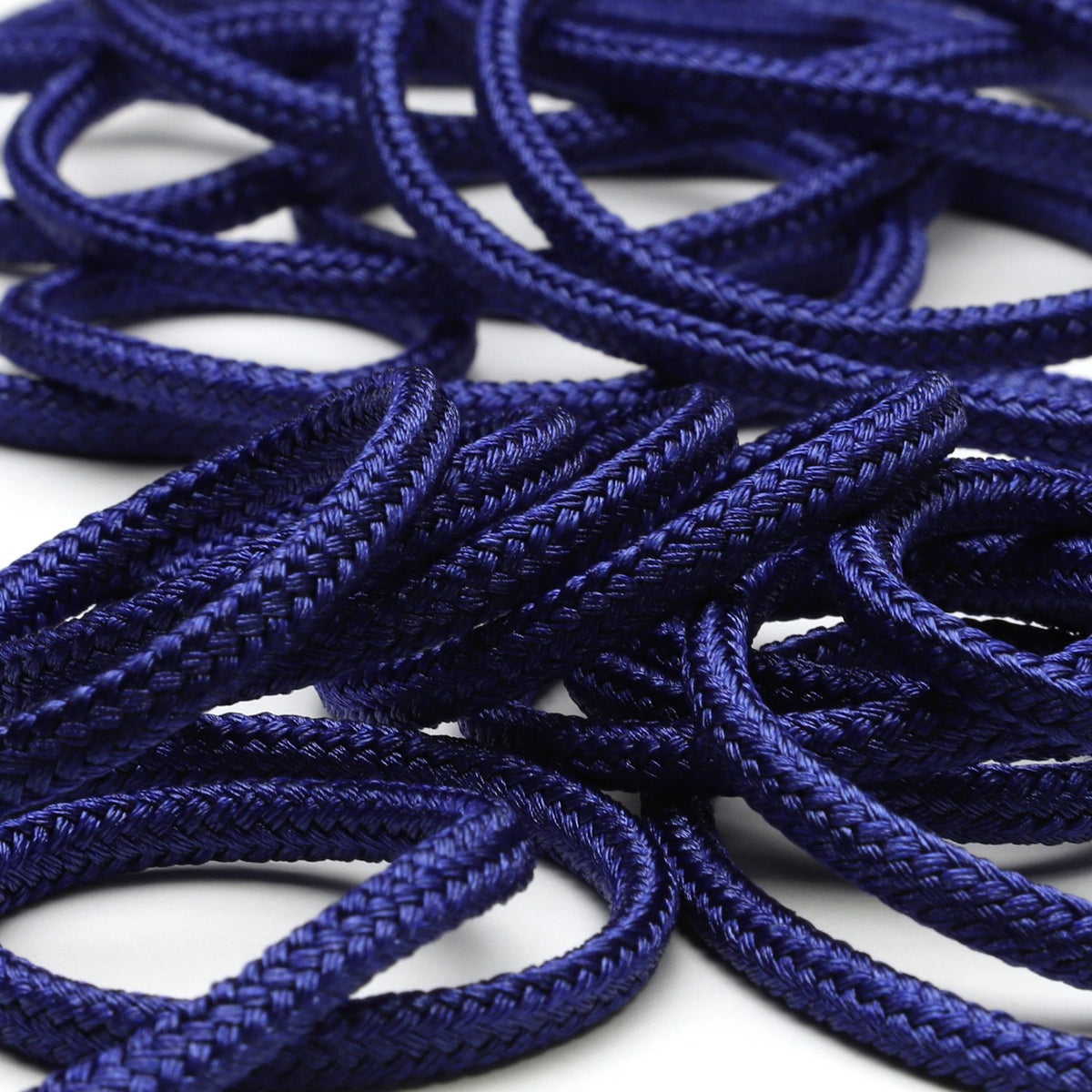 FUJIYAMA RIBBON [Sample] Bright Spindle Cord approx.4.5mm (3/16&quot;) 3 Meters Cut Blue