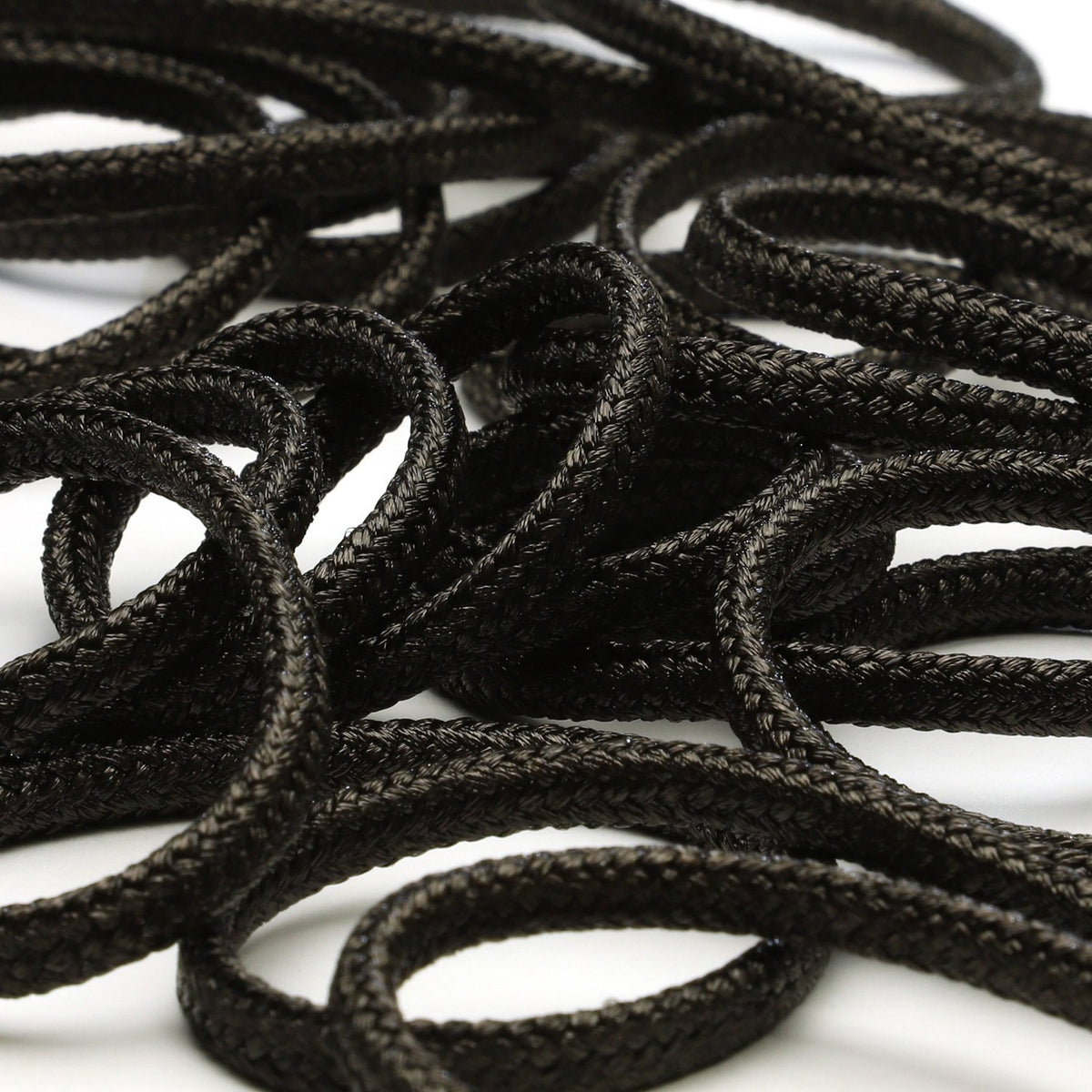 FUJIYAMA RIBBON [Sample] Bright Spindle Cord approx.4.5mm (3/16&quot;) 3 Meters Cut Midnight Brown