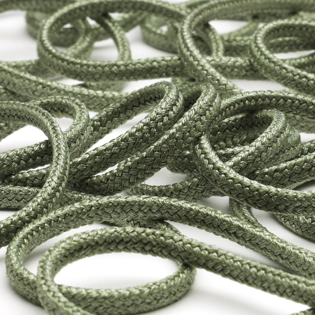 FUJIYAMA RIBBON [Sample] Bright Spindle Cord approx.4.5mm (3/16&quot;) 3 Meters Cut Sage Green