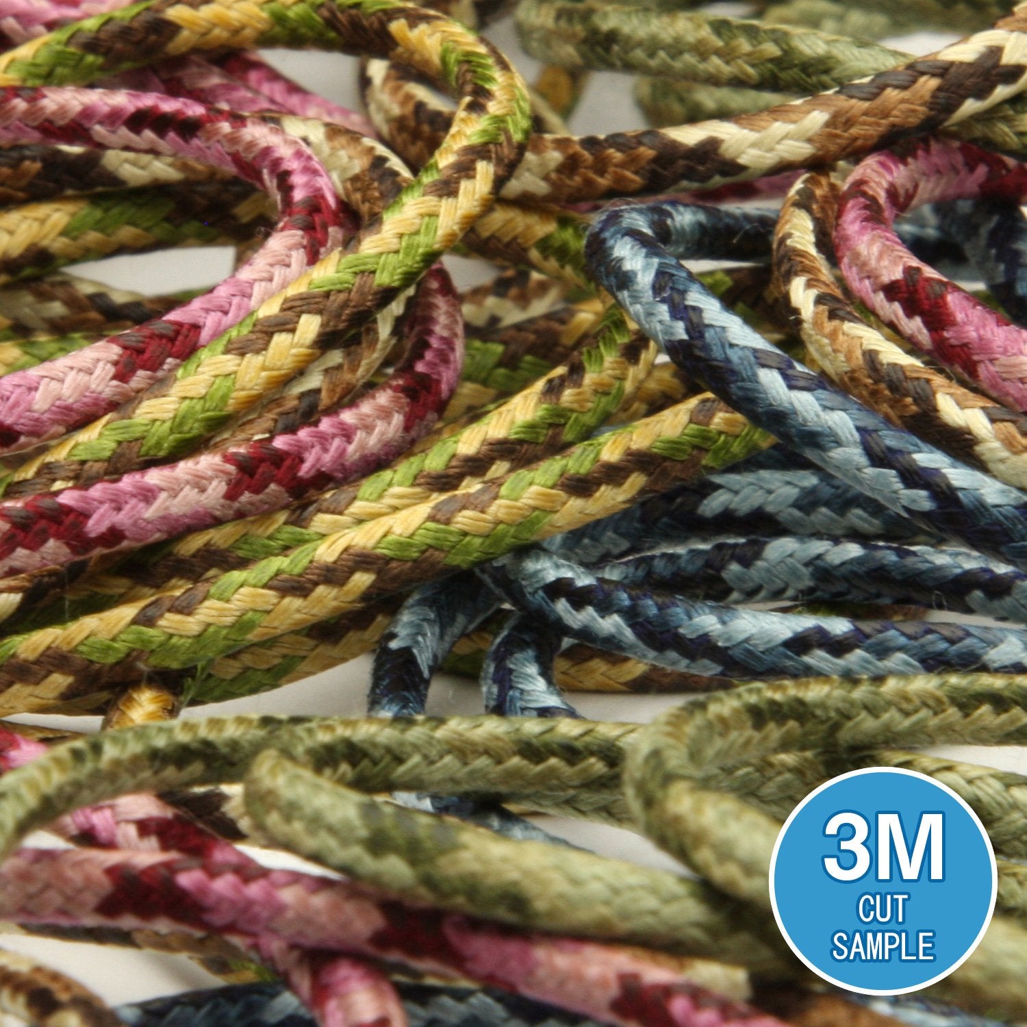 FUJIYAMA RIBBON [Sample] Camouflage Spindle Cord (FY-6022) approx.3mm 3 Meters Cut