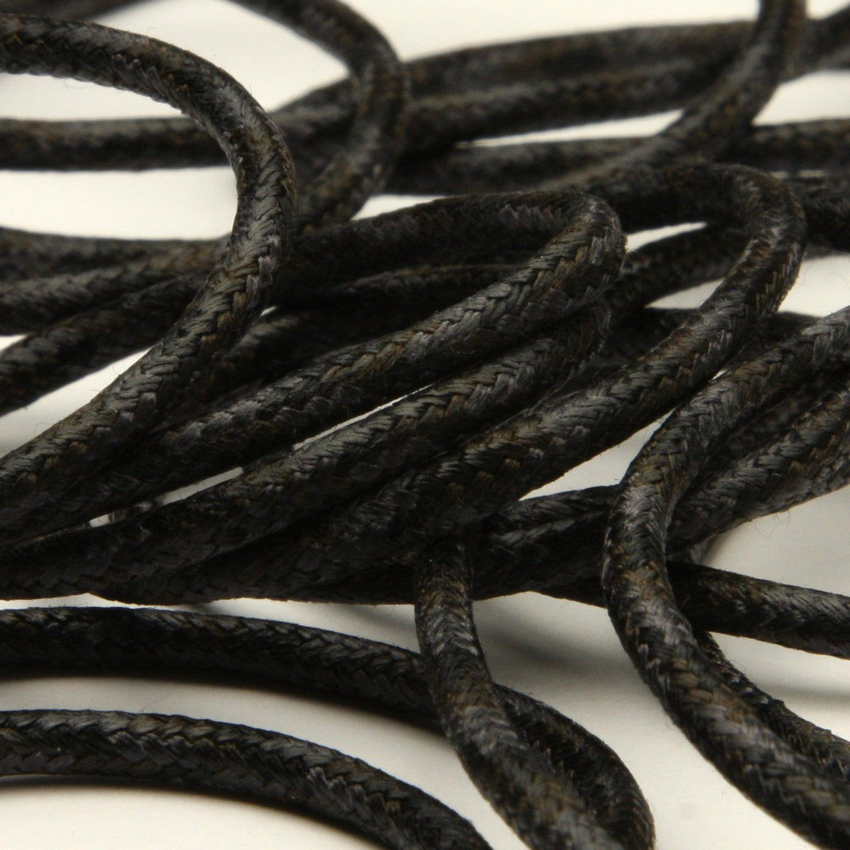 FUJIYAMA RIBBON [Sample] Camouflage Spindle Cord (FY-6022) approx.3mm 3 Meters Cut Black Mix