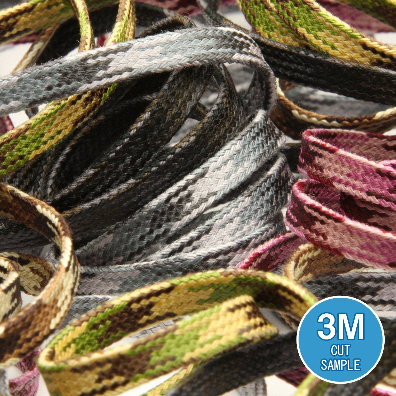 FUJIYAMA RIBBON [Sample] Camouflage Spindle Cord (FY-6024) approx.5mm 3 Meters Cut