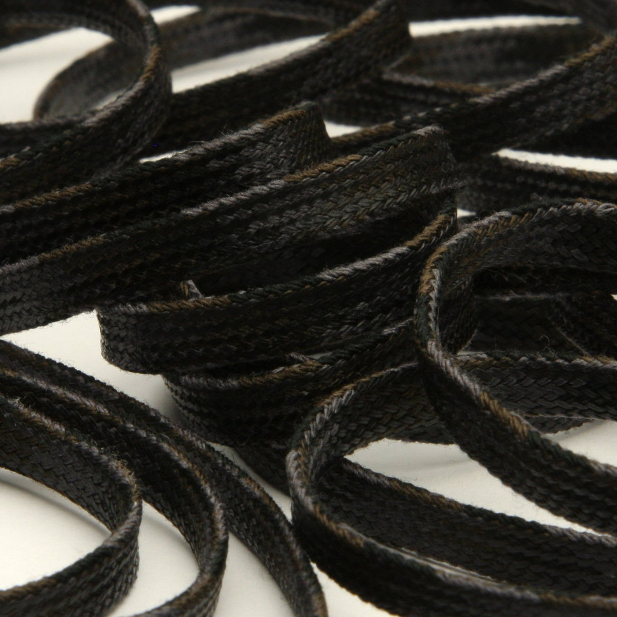 FUJIYAMA RIBBON [Sample] Camouflage Spindle Cord (FY-6024) approx.5mm 3 Meters Cut Black Mix