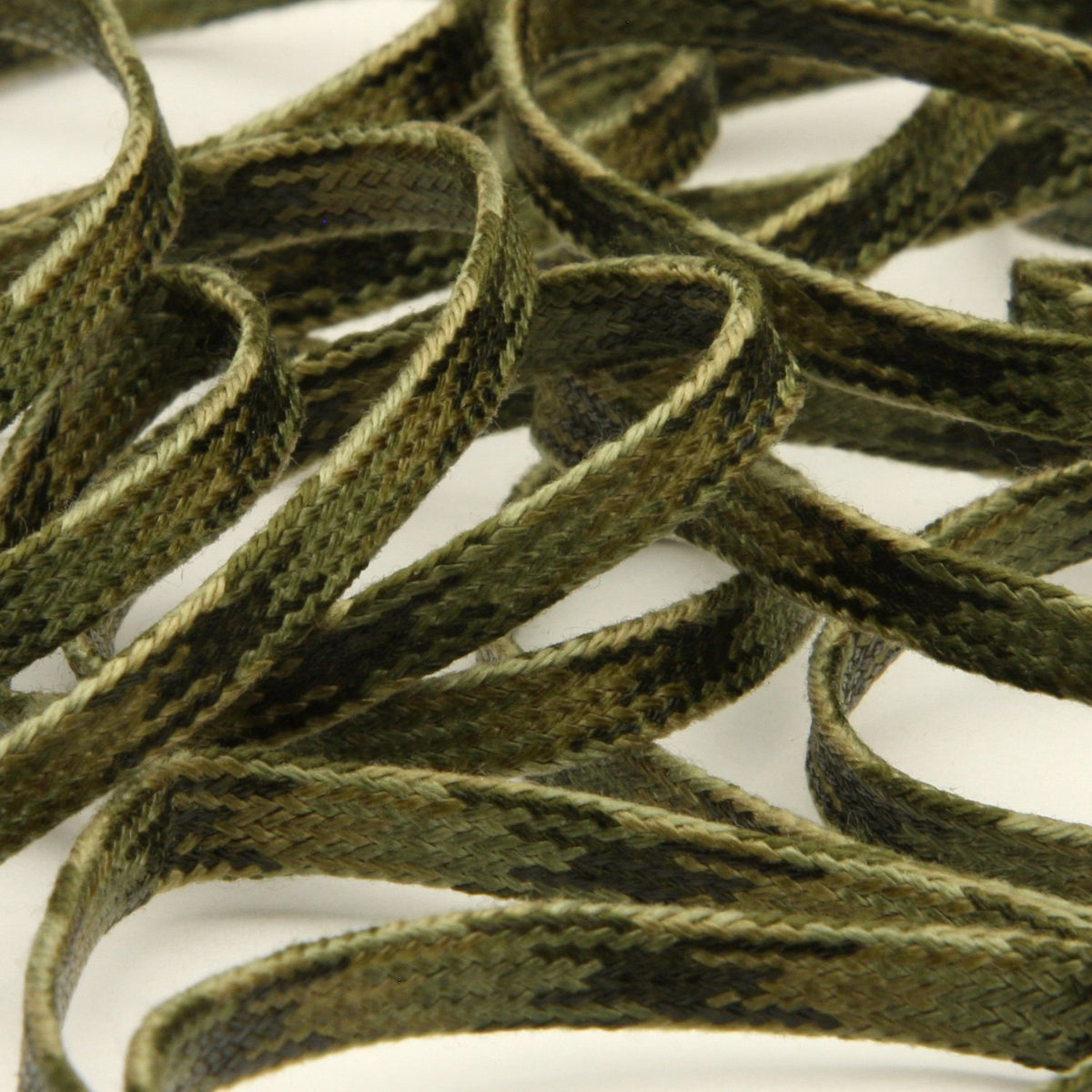FUJIYAMA RIBBON [Sample] Camouflage Spindle Cord (FY-6024) approx.5mm 3 Meters Cut Green Mix