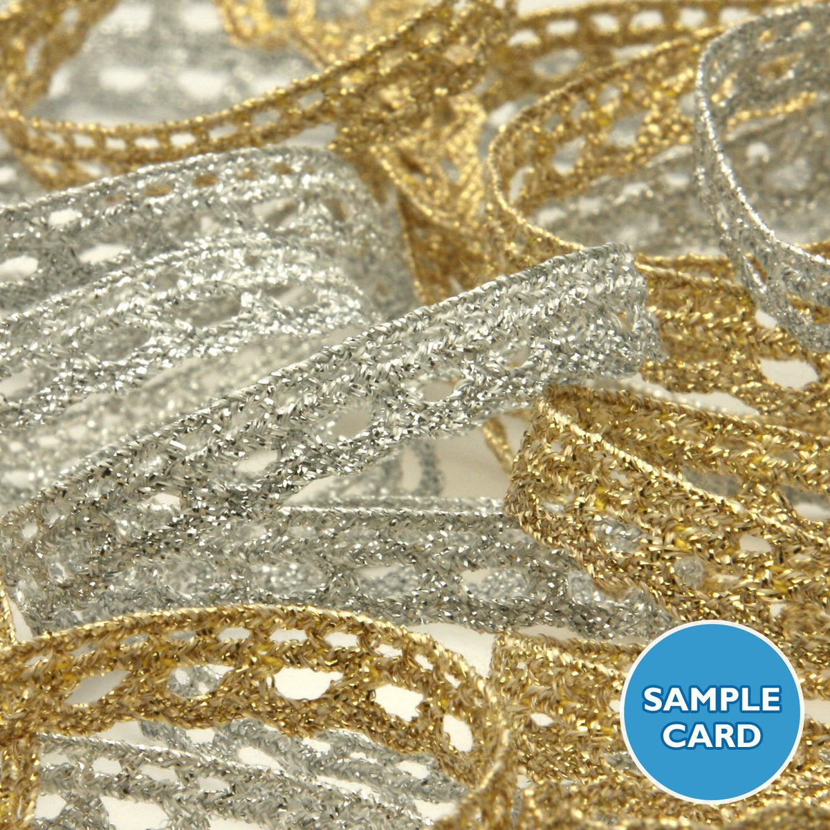 FUJIYAMA RIBBON Sample Card Metallic Torchon Lace (FY-18996)