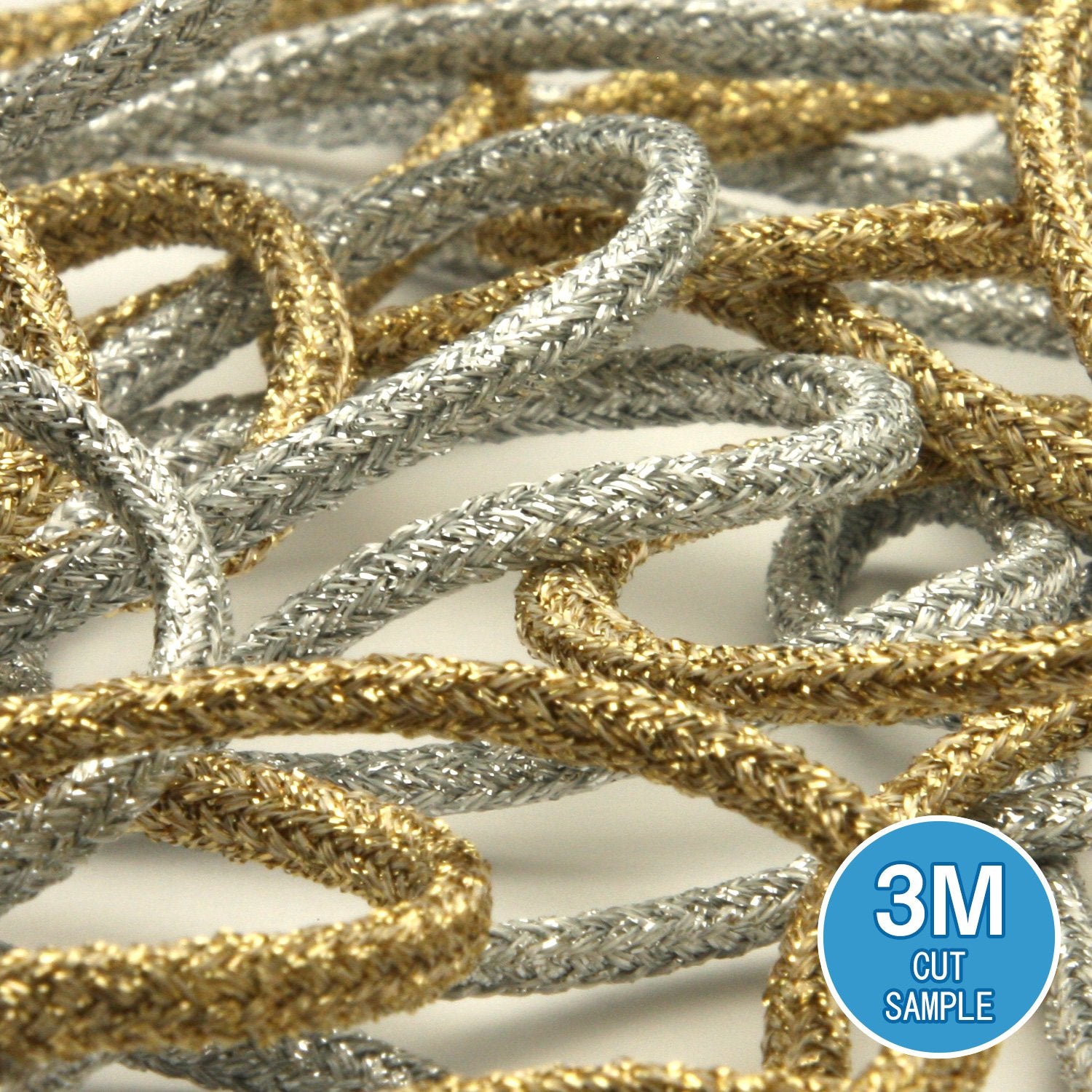 FUJIYAMA RIBBON [Sample] Metallic Spindle Cord approx.5mm (3/16") 3 Meters Cut