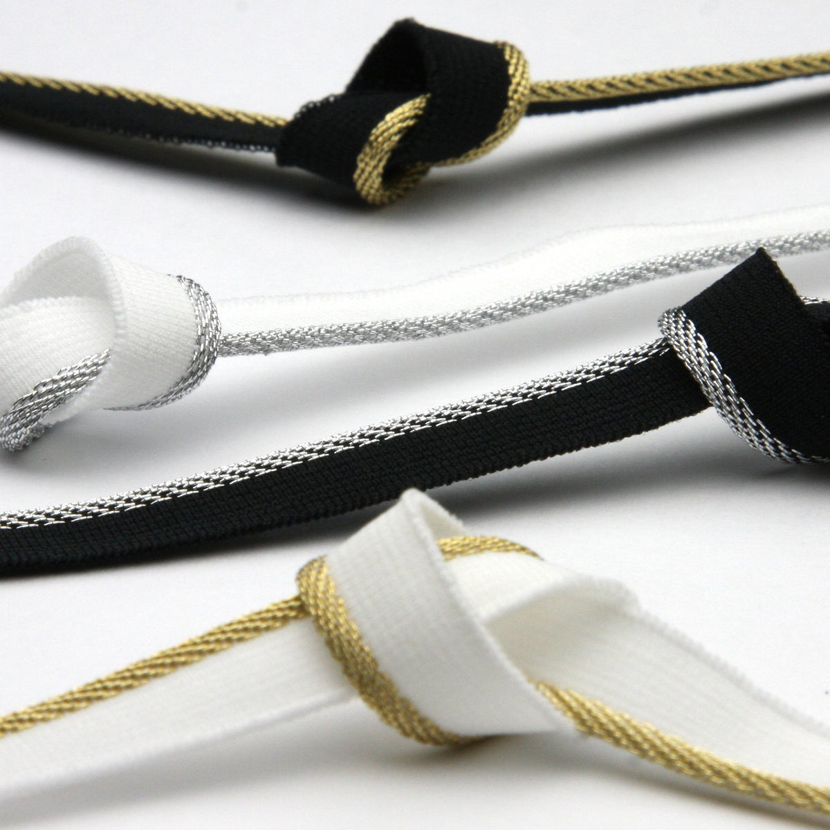 FUJIYAMA RIBBON [Sample] Metallic Stretch Piping (FY-11100) approx.10mm 3 Meters Cut