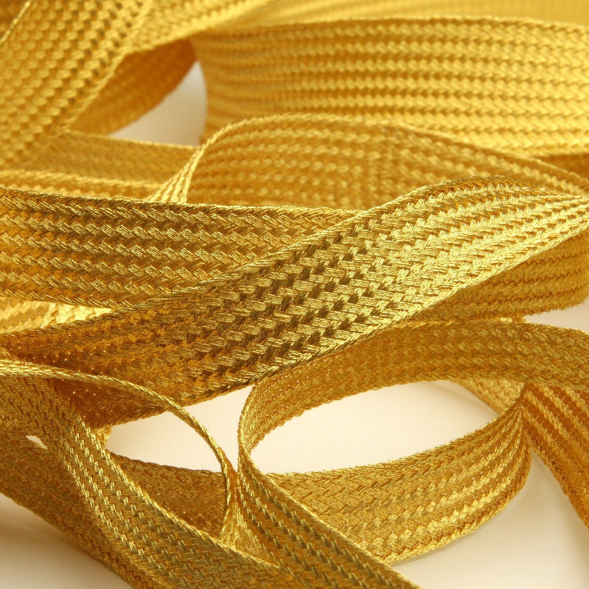 FUJIYAMA RIBBON [Sample] Metallic Trimming Braid approx.11mm (7/16&quot;) 3 Meters Cut Gold