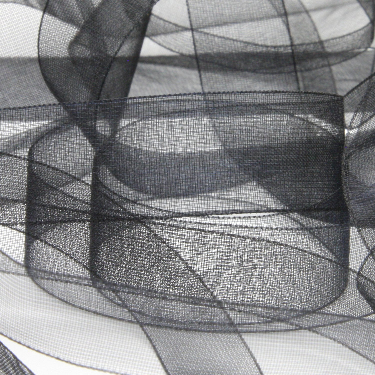 FUJIYAMA RIBBON [Sample] Organdy Ribbon (FY-224) 6mm 3 Meters Cut Black