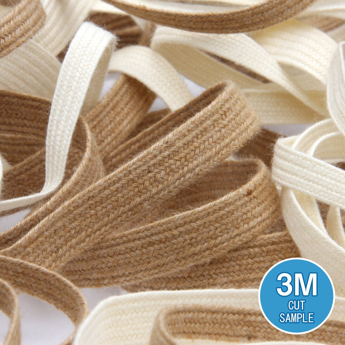 FUJIYAMA RIBBON [Sample] Organic Cotton Ayatake Cord (FY-19208) approx.8mm 3 Meters Cut