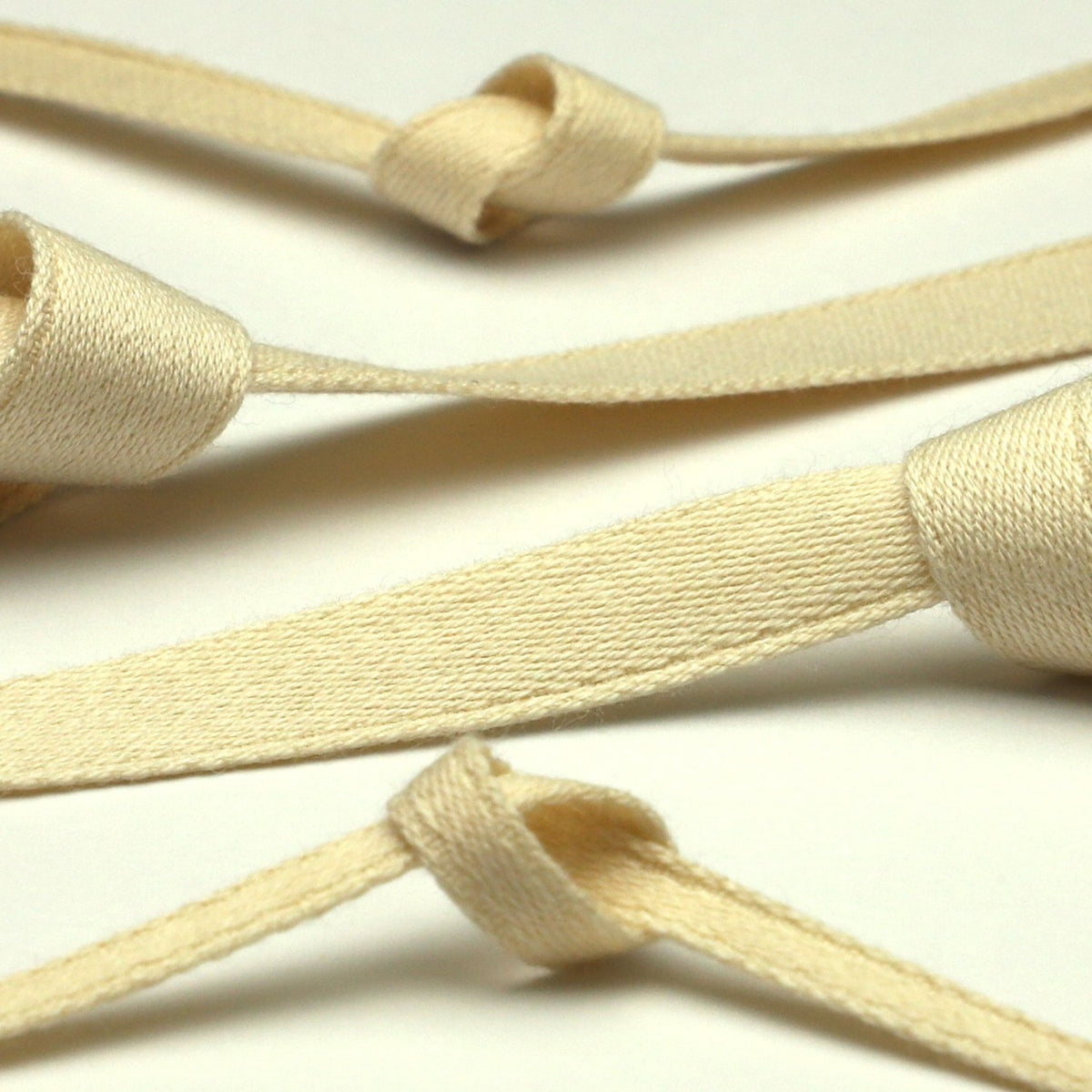 FUJIYAMA RIBBON [Sample] Organic Cotton Double-Face Satin Ribbon (FY-468) 18mm Ecru 3 Meters Cut