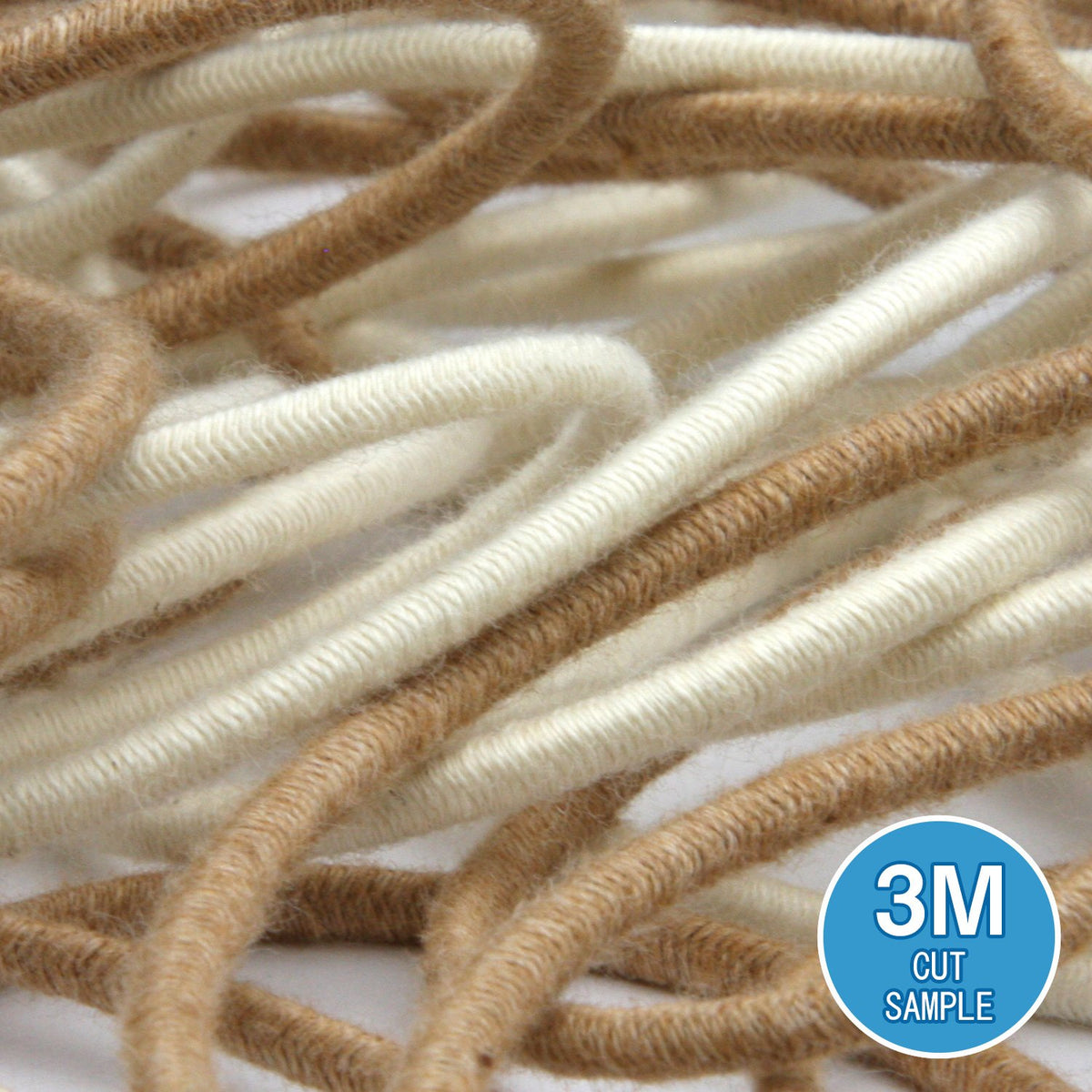 FUJIYAMA RIBBON [Sample] Organic Cotton Elastic Cord (FY-19210) approx.2.5mm 3 Meters Cut