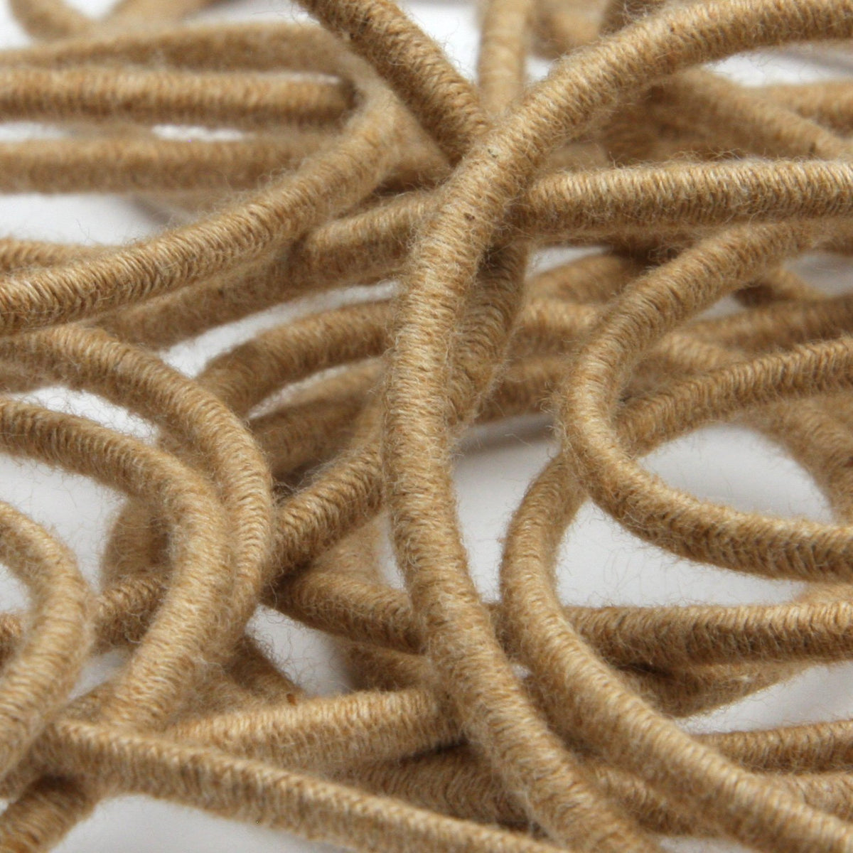 FUJIYAMA RIBBON [Sample] Organic Cotton Elastic Cord (FY-19210) approx.2.5mm 3 Meters Cut Natural Brown