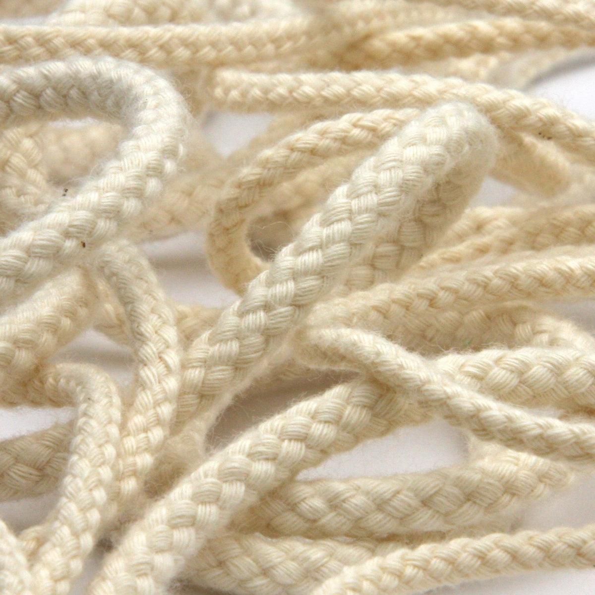 FUJIYAMA RIBBON [Sample] Organic Cotton Spindle Cord (FY-19204) approx.3mm 3 Meters Cut Natural White