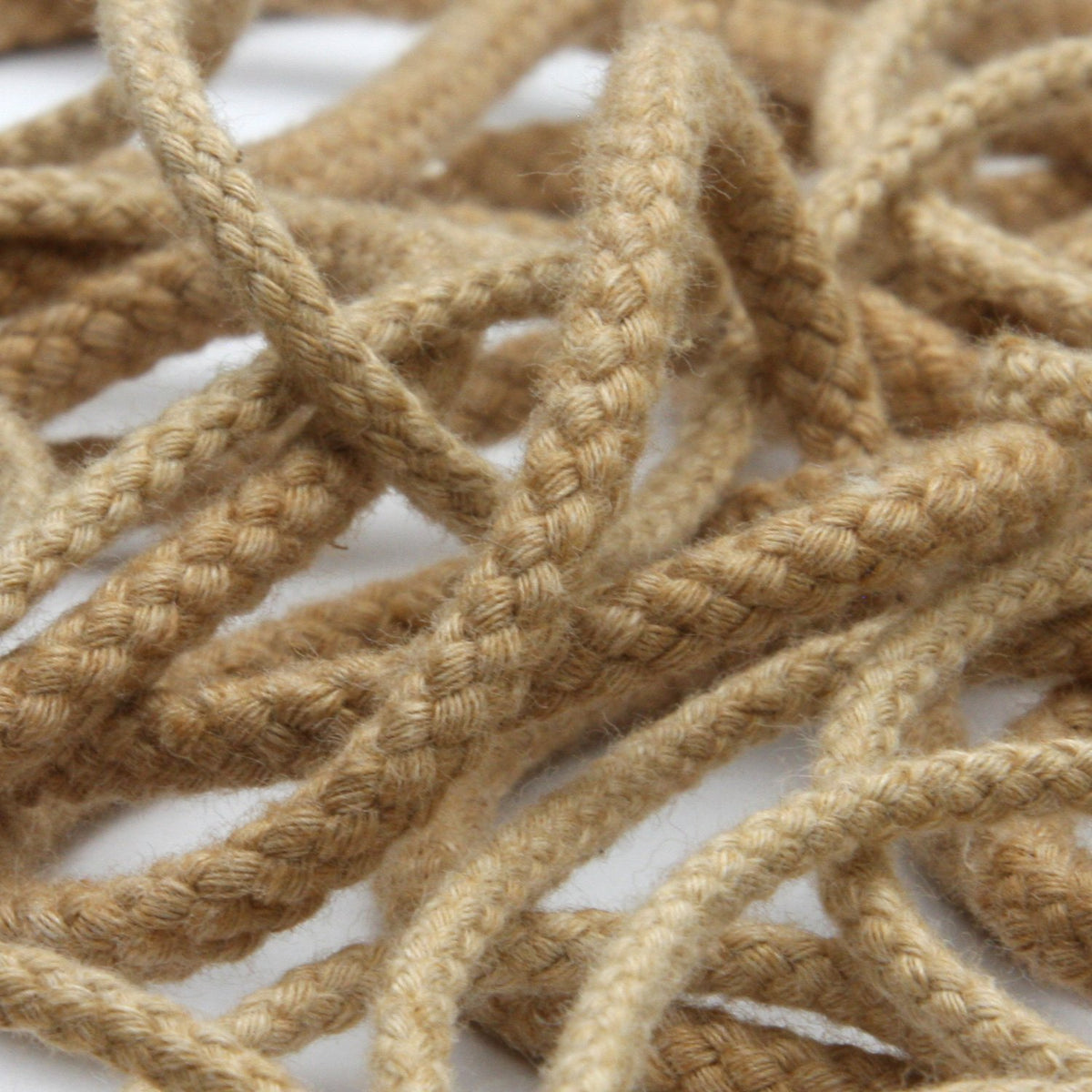 FUJIYAMA RIBBON [Sample] Organic Cotton Spindle Cord (FY-19204) approx.4mm 3 Meters Cut Natural Brown