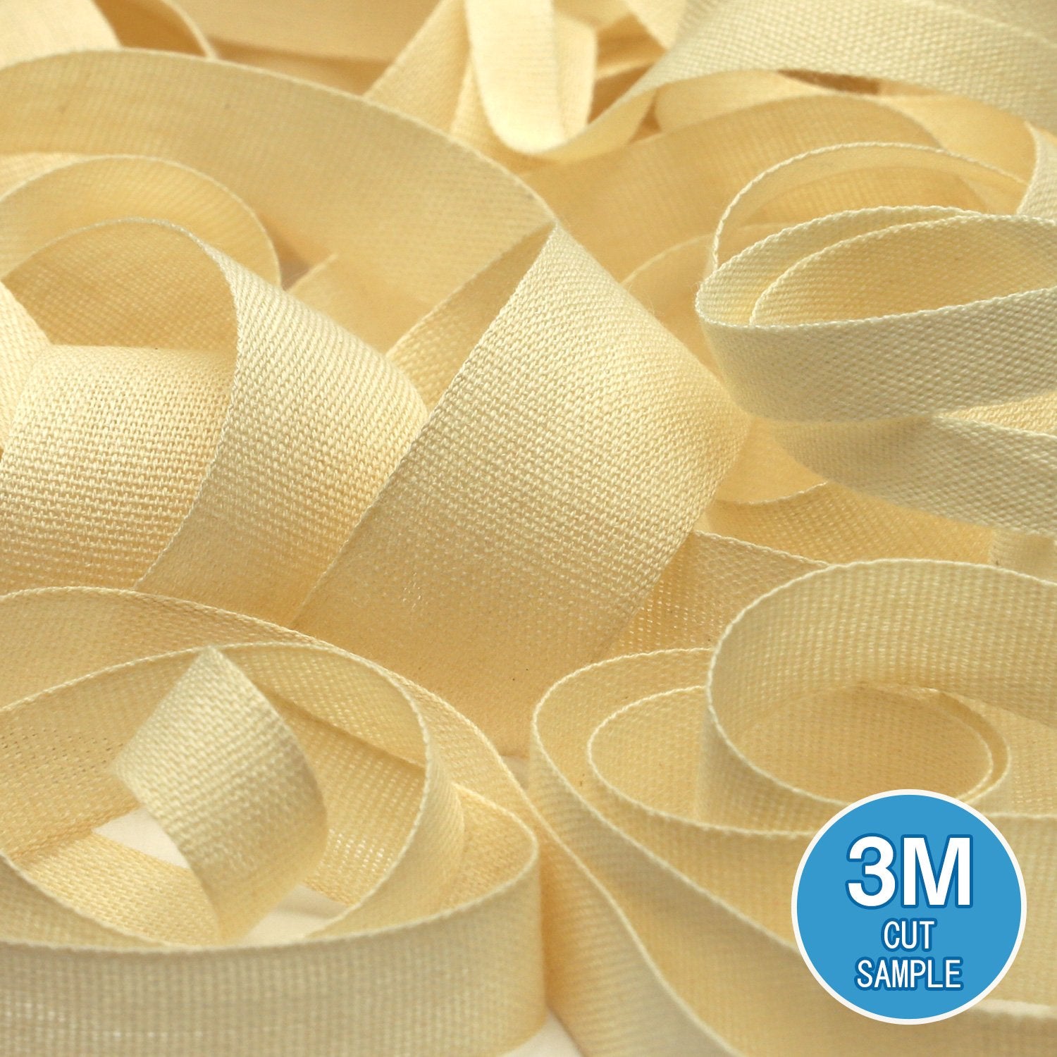 FUJIYAMA RIBBON [Sample] Organic Cotton Taffeta Ribbon (FY-464) 4mm Ecru 3 Meters Cut