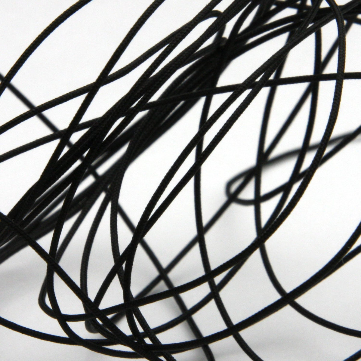 FUJIYAMA RIBBON [Sample] Pine Leaf Cord (FY-6272) approx.1mm 3 Meters Cut Black