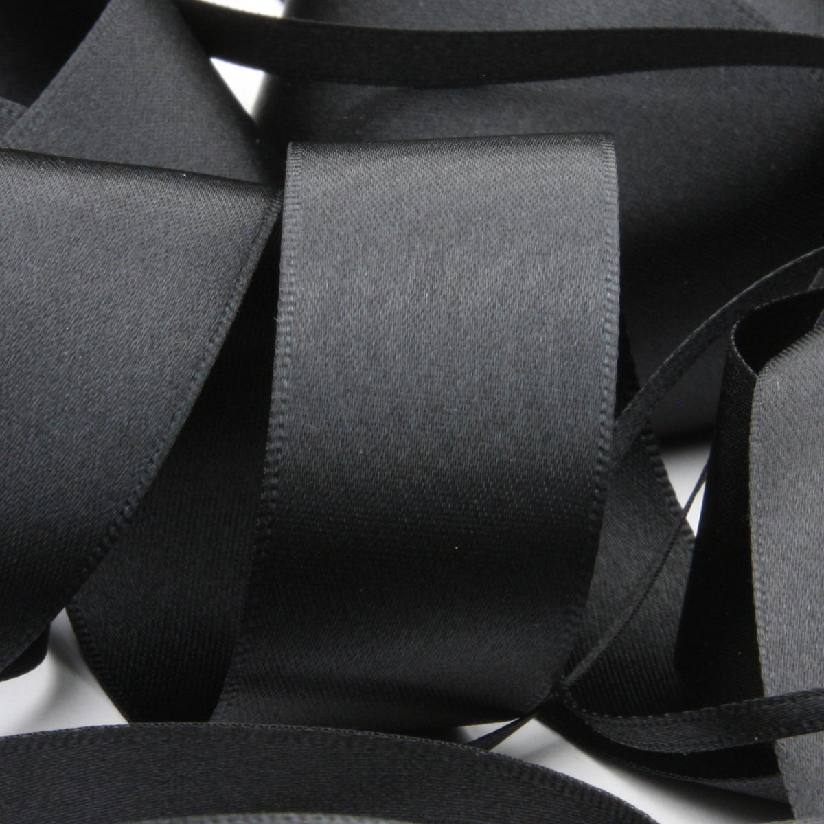 FUJIYAMA RIBBON [Sample] Polyester Double-Face Satin Ribbon (FY-242) 36mm 3 Meters Cut Black