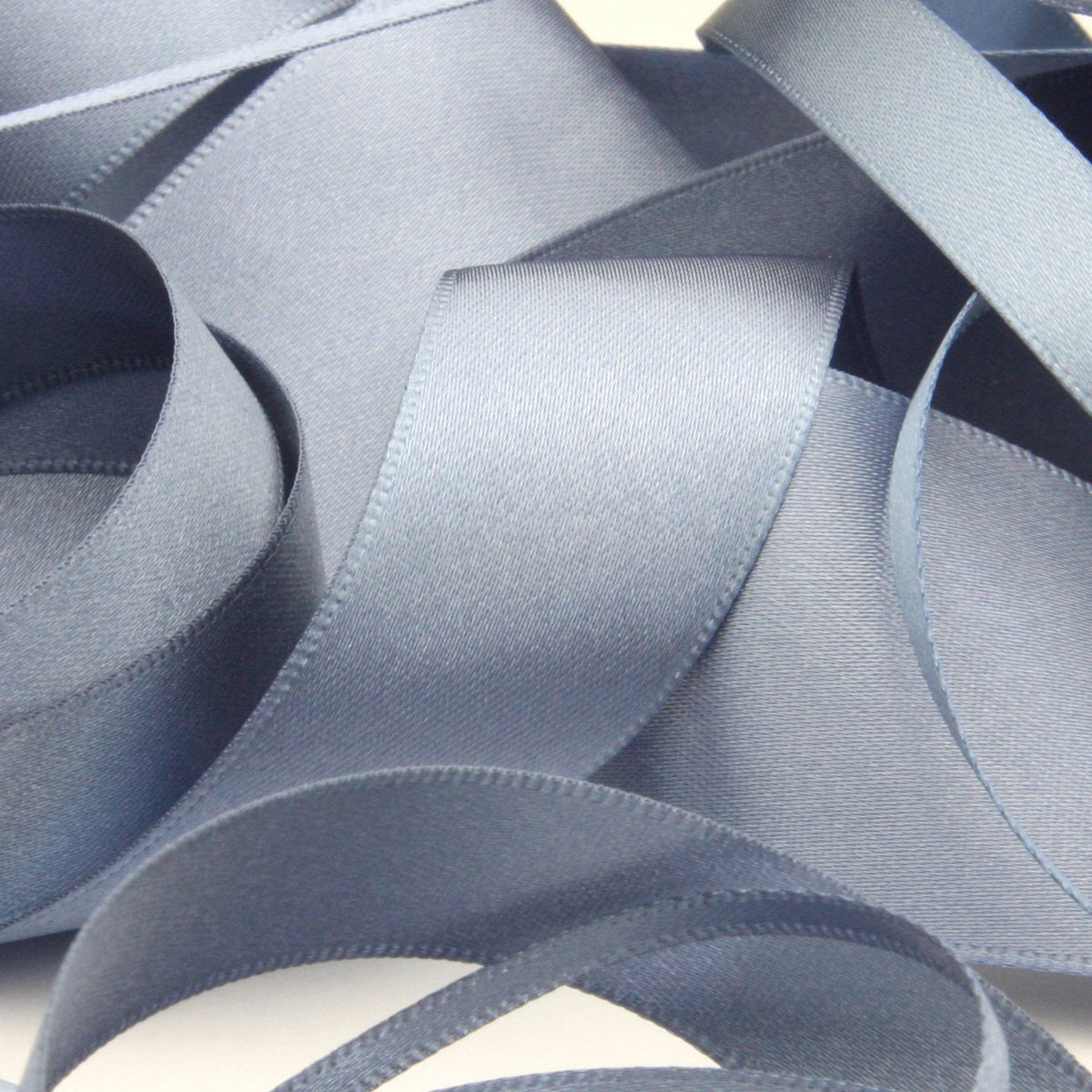 FUJIYAMA RIBBON [Sample] Polyester Double-Face Satin Ribbon (FY-242) 36mm 3 Meters Cut Shadow Blue