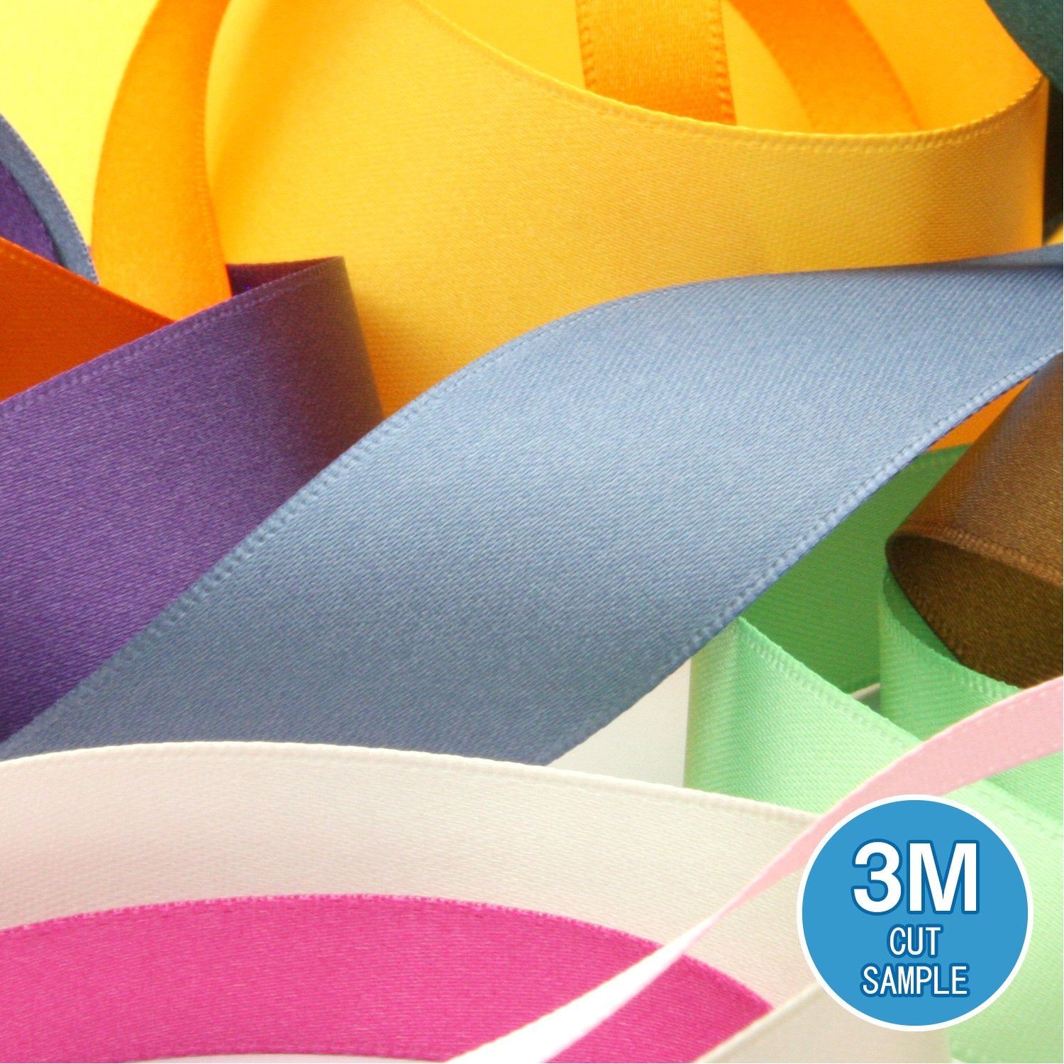 FUJIYAMA RIBBON [Sample] Polyester Double-Face Satin Ribbon (FY-242) 3mm 3 Meters Cut
