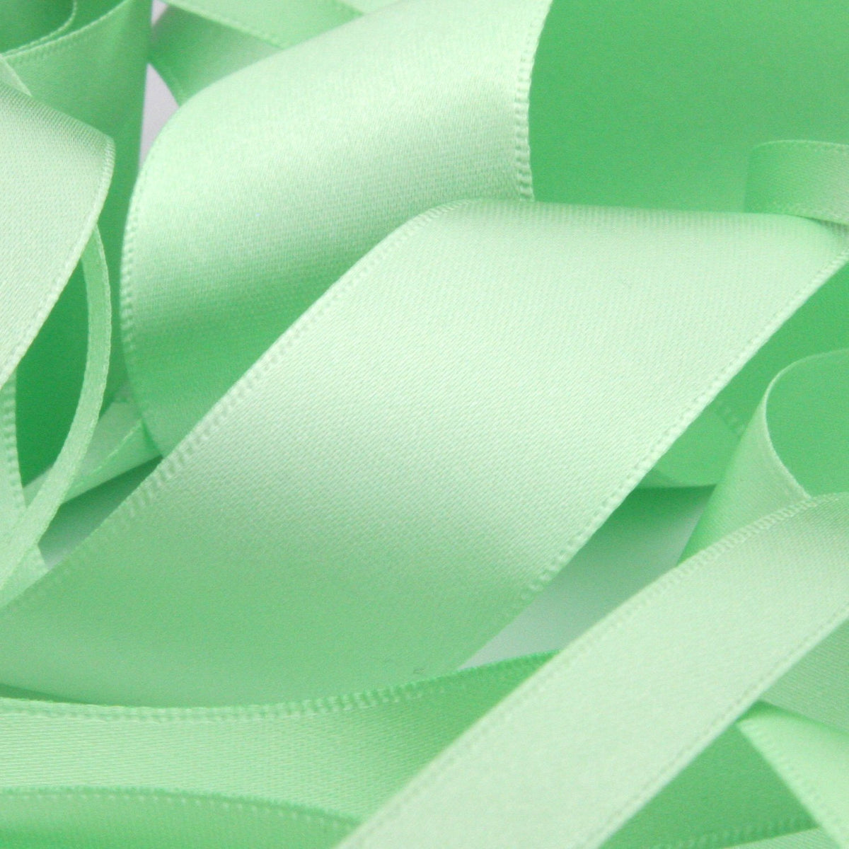 FUJIYAMA RIBBON [Sample] Polyester Double-Face Satin Ribbon (FY-242F) 15mm 3 Meters Cut Mint Green