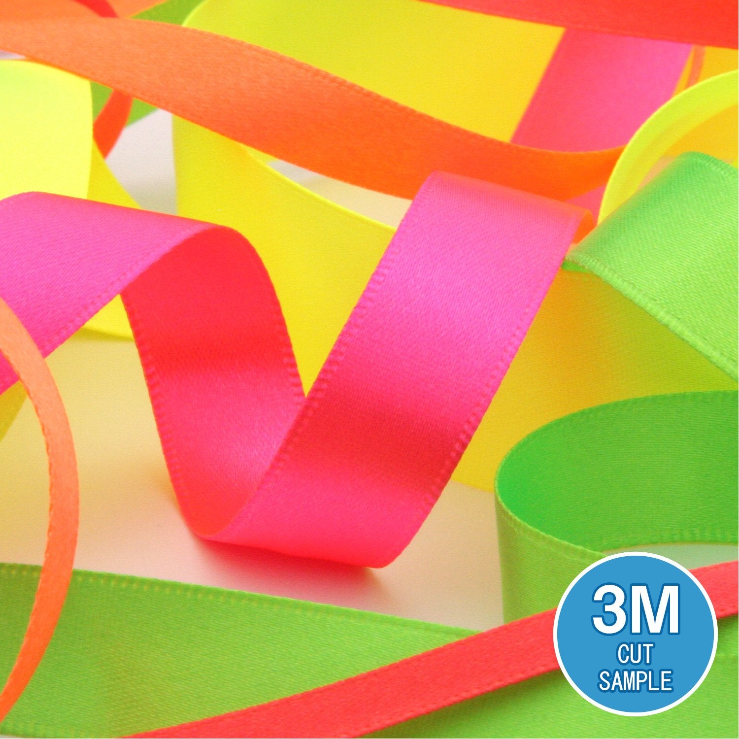 FUJIYAMA RIBBON [Sample] Polyester Double-Face Satin Ribbon (FY-242F) 3mm 3 Meters Cut