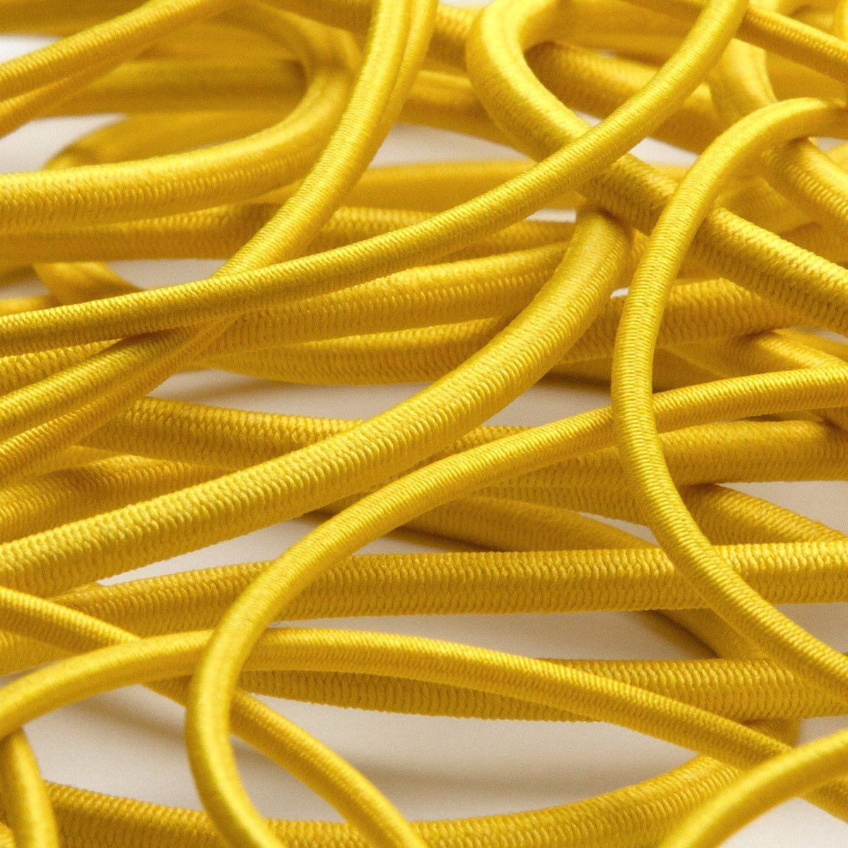 FUJIYAMA RIBBON [Sample] Polyester Elastic Cord (FY-6282) 3mm 3 Meters Cut Lemon Yellow