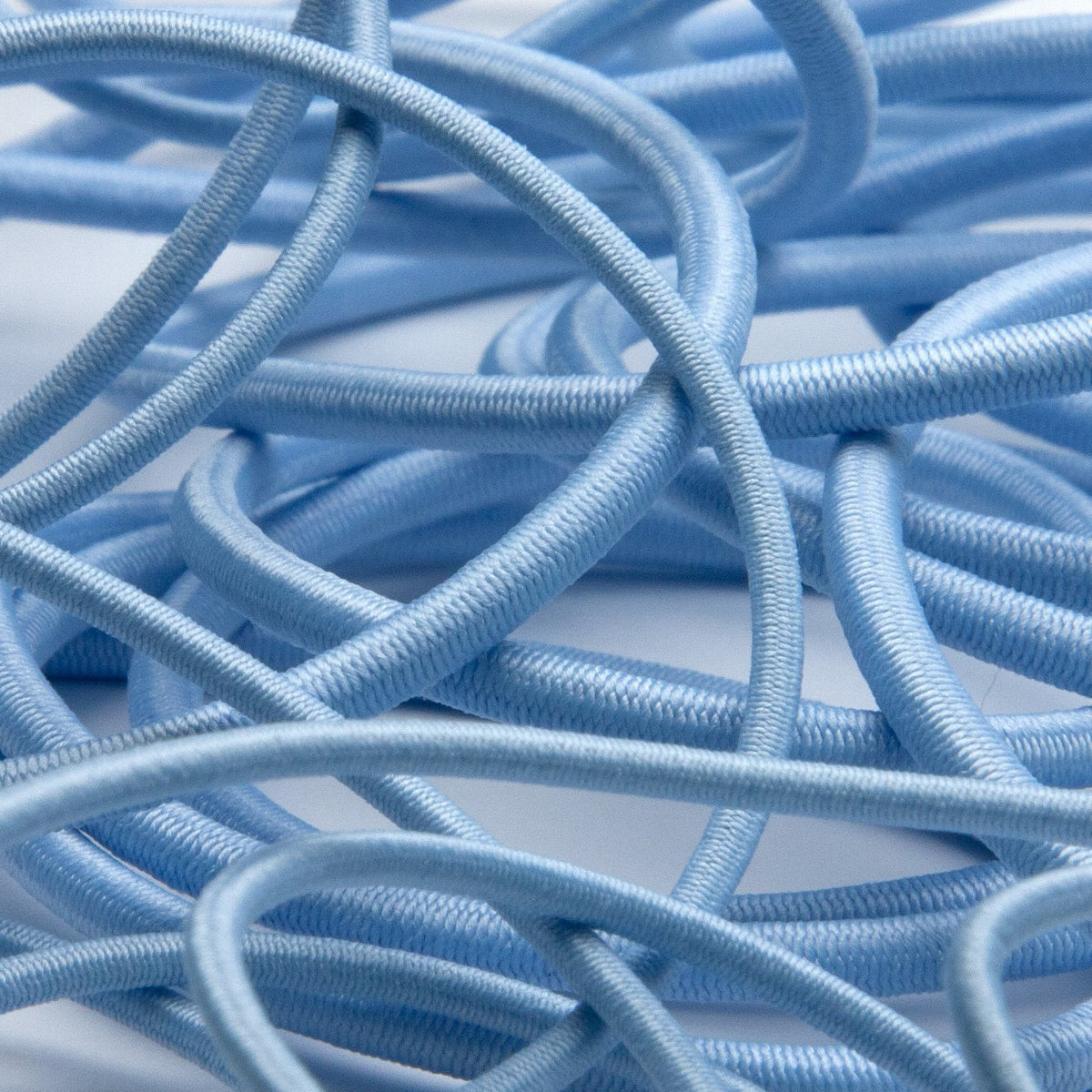 FUJIYAMA RIBBON [Sample] Polyester Elastic Cord (FY-6282) 3mm 3 Meters Cut Light Blue