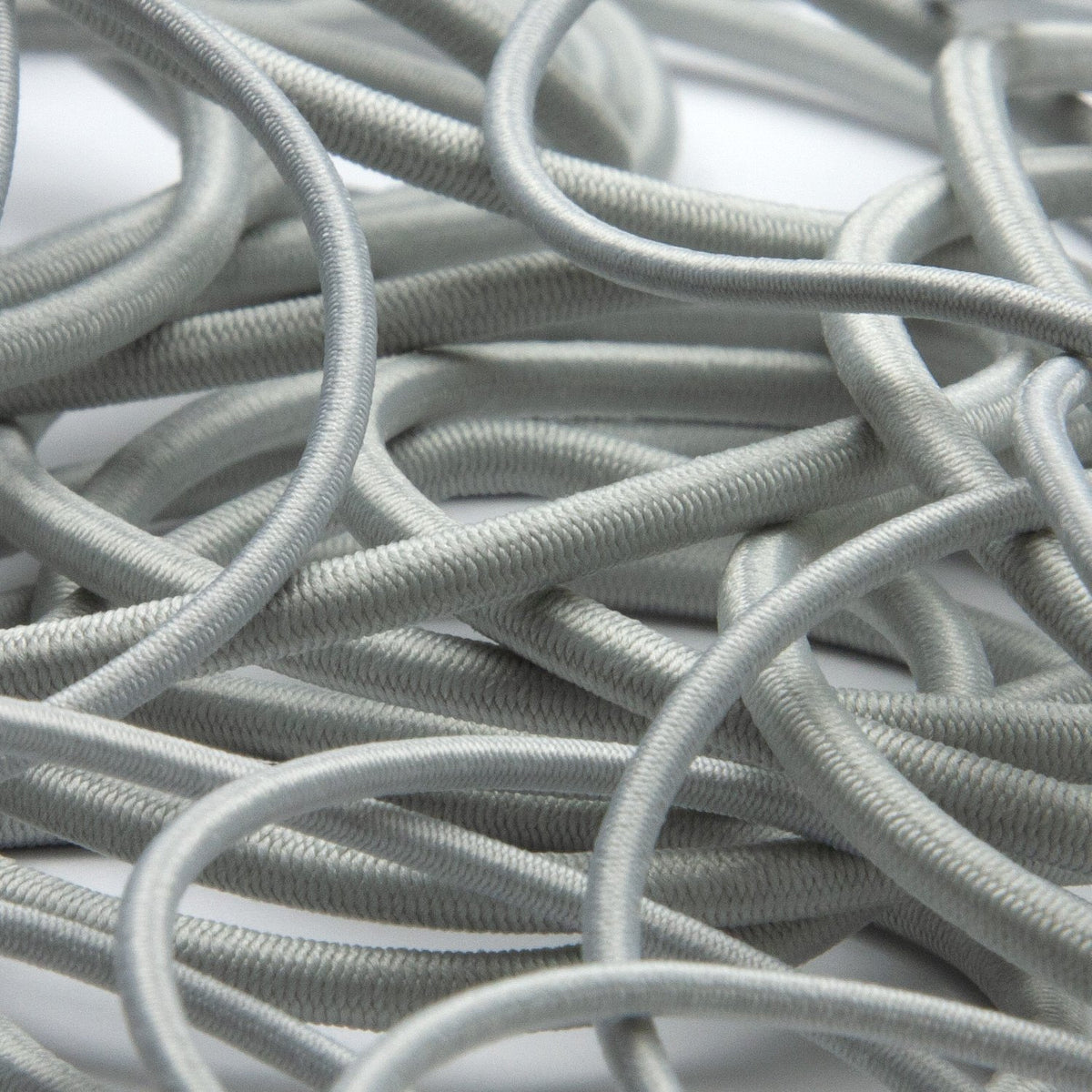 FUJIYAMA RIBBON [Sample] Polyester Elastic Cord (FY-6282) 3mm 3 Meters Cut Light Gray