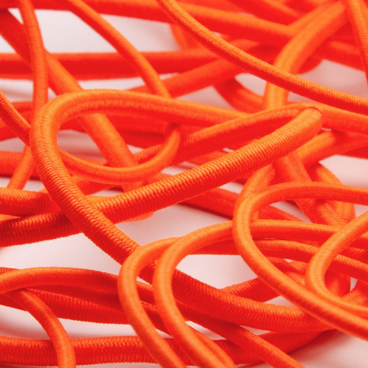 FUJIYAMA RIBBON [Sample] Polyester Elastic Cord (FY-6282F) 2mm 3 Meters Cut Fluorescence Orange