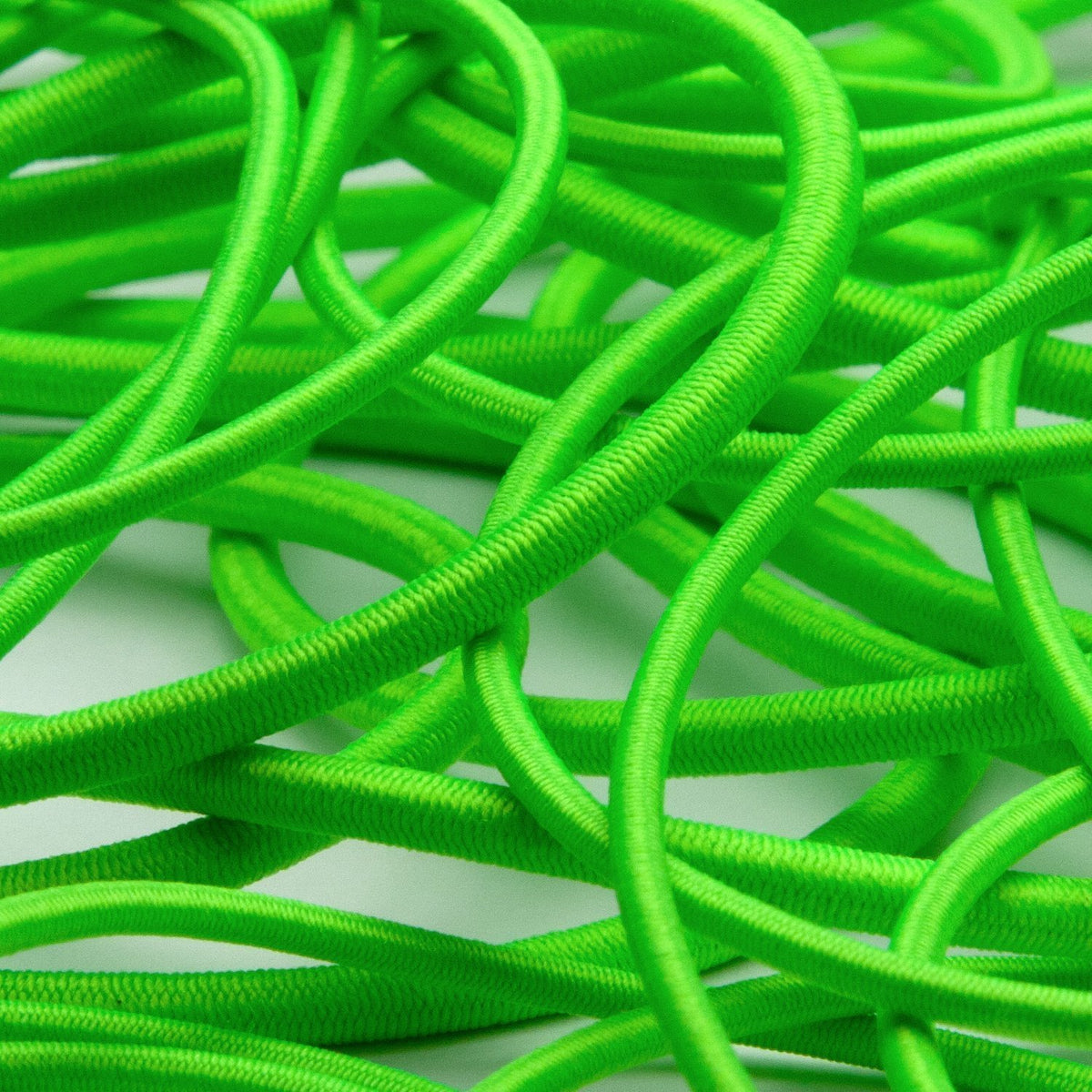 FUJIYAMA RIBBON [Sample] Polyester Elastic Cord (FY-6282F) 3mm 3 Meters Cut Fluorescence Green