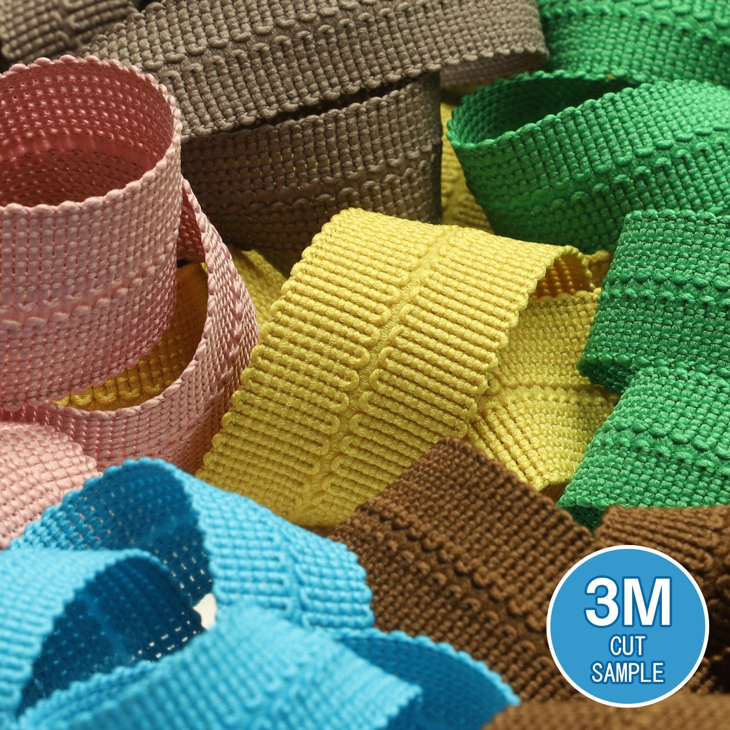 FUJIYAMA RIBBON [Sample] Polyester Knit Binder Tape (FY-4606B) 7x7mm 3 Meters Cut