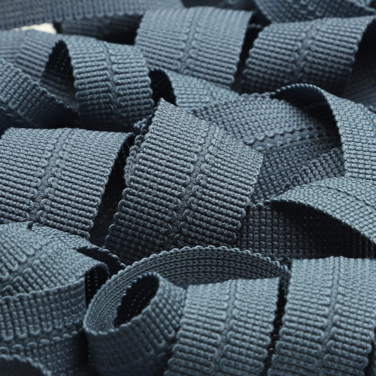 FUJIYAMA RIBBON [Sample] Polyester Knit Binder Tape (FY-4606B) 7x7mm 3 Meters Cut Blue Gray