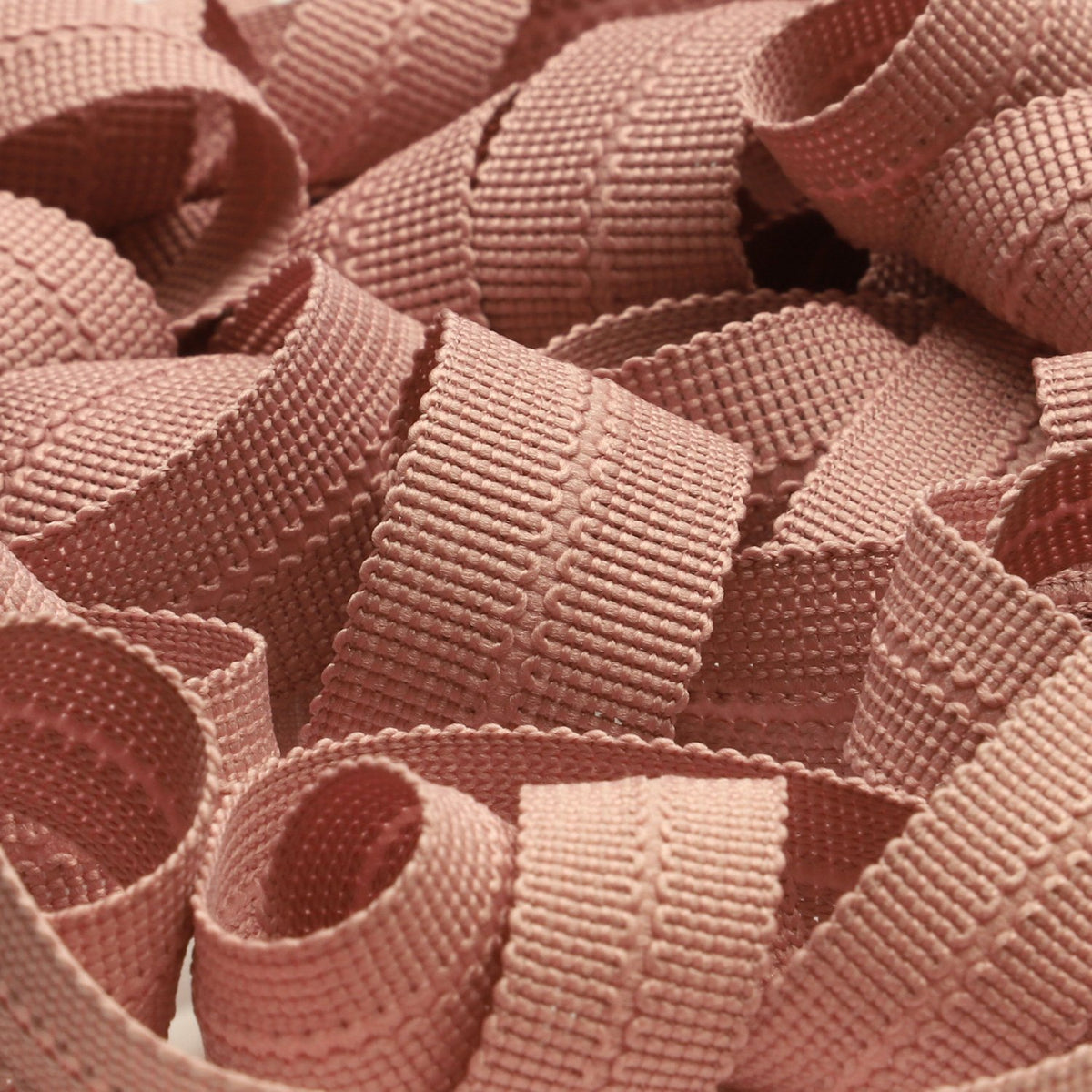 FUJIYAMA RIBBON [Sample] Polyester Knit Binder Tape (FY-4606B) 7x7mm 3 Meters Cut Dusty Pink