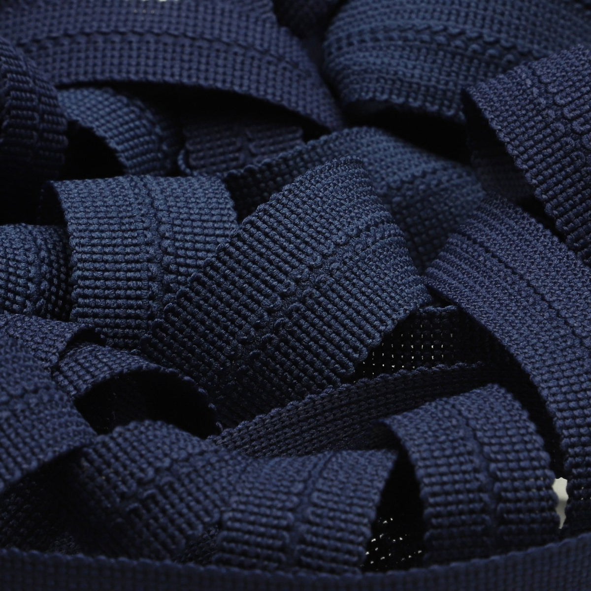 FUJIYAMA RIBBON [Sample] Polyester Knit Binder Tape (FY-4606B) 7x7mm 3 Meters Cut Navy Blue