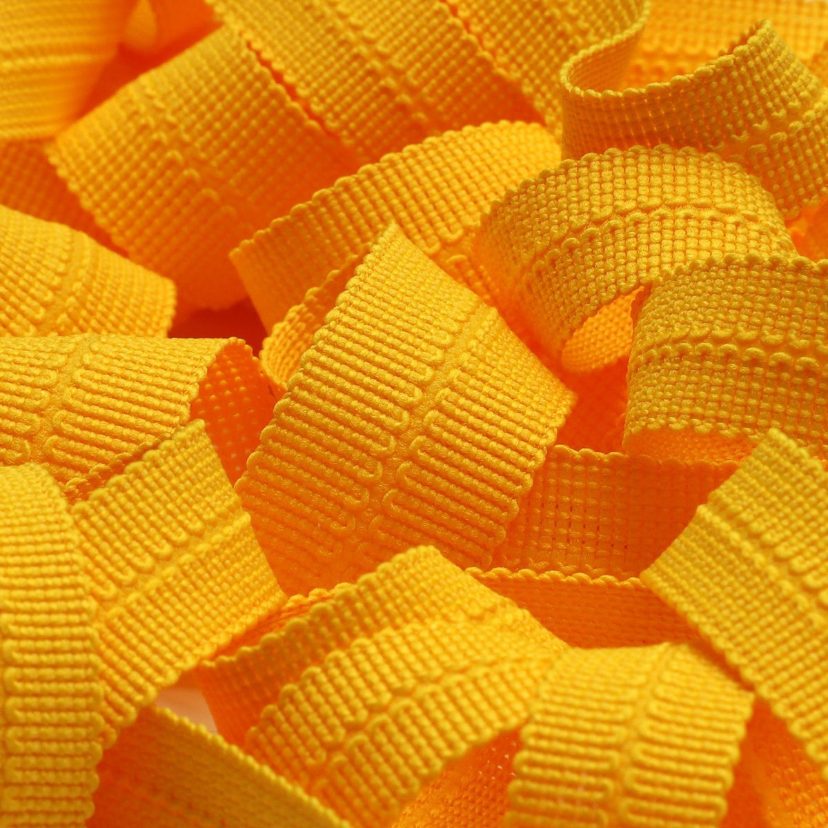 FUJIYAMA RIBBON [Sample] Polyester Knit Binder Tape (FY-4606B) 7x7mm 3 Meters Cut Yellow