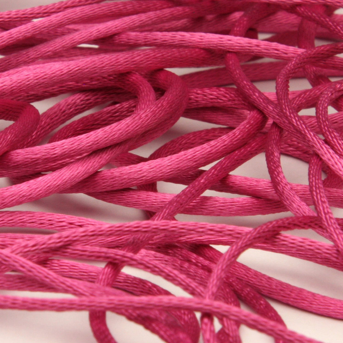 FUJIYAMA RIBBON [Sample] Polyester Satin Cord (FY-6200) approx.1.5mm 3 Meters Cut Fuchsia Pink