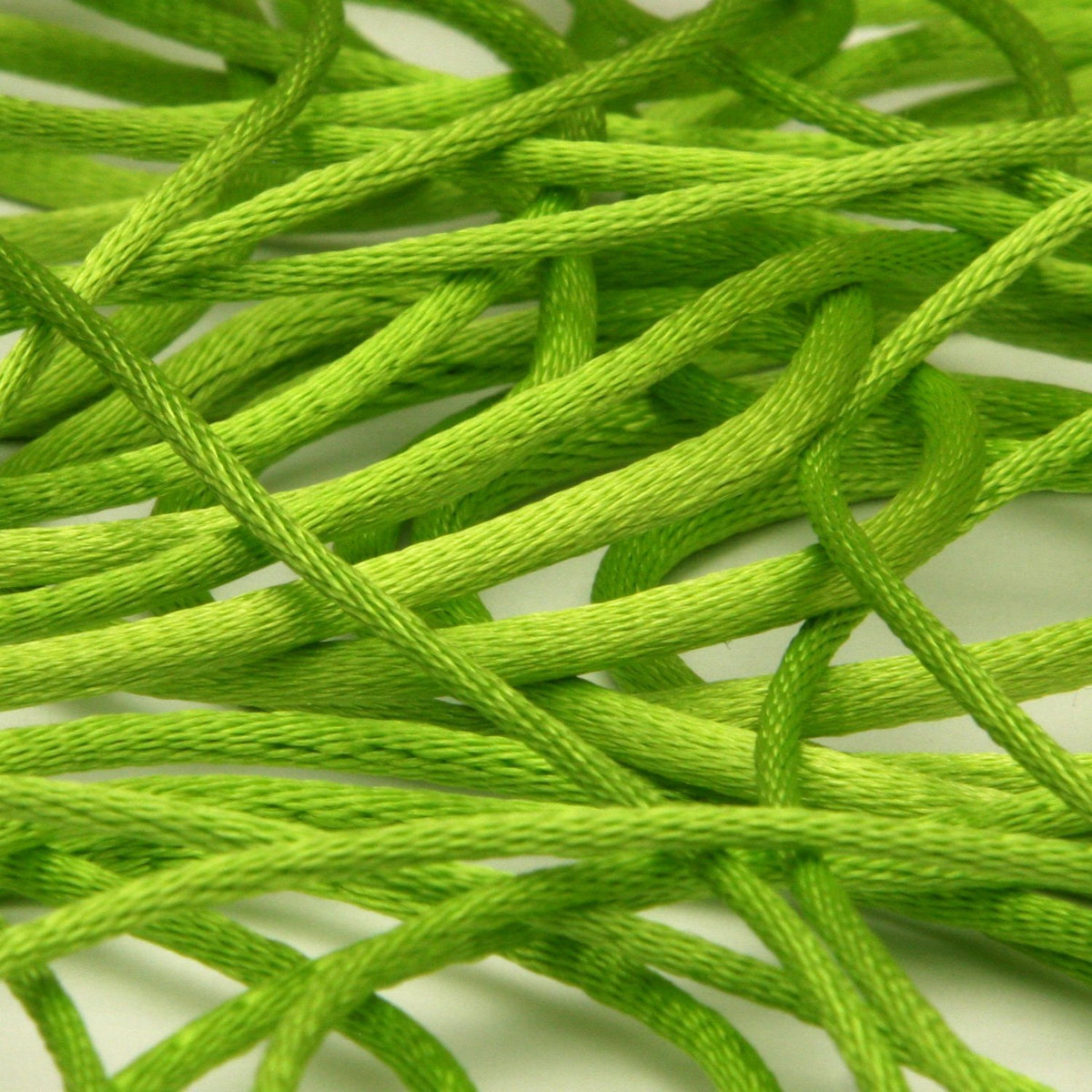 FUJIYAMA RIBBON [Sample] Polyester Satin Cord (FY-6200) approx.1.5mm 3 Meters Cut Lettuce Green