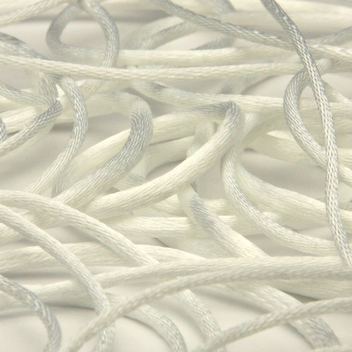FUJIYAMA RIBBON [Sample] Polyester Satin Cord (FY-6200) approx.1.5mm 3 Meters Cut White
