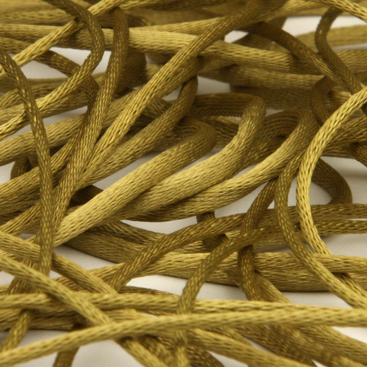 FUJIYAMA RIBBON [Sample] Polyester Satin Cord (FY-6200) approx.3mm 3 Meters Cut Beige