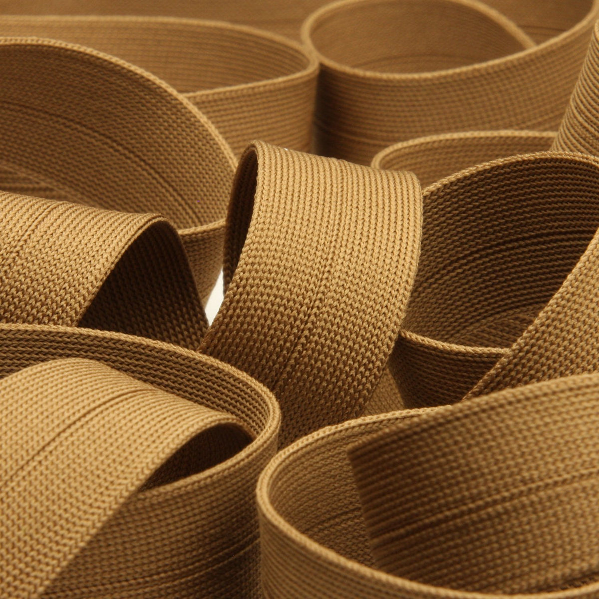 FUJIYAMA RIBBON [Sample] Polyester Thin Knit Binder Tape (FY-210B) 9x9mm 3 Meters Cut Brown
