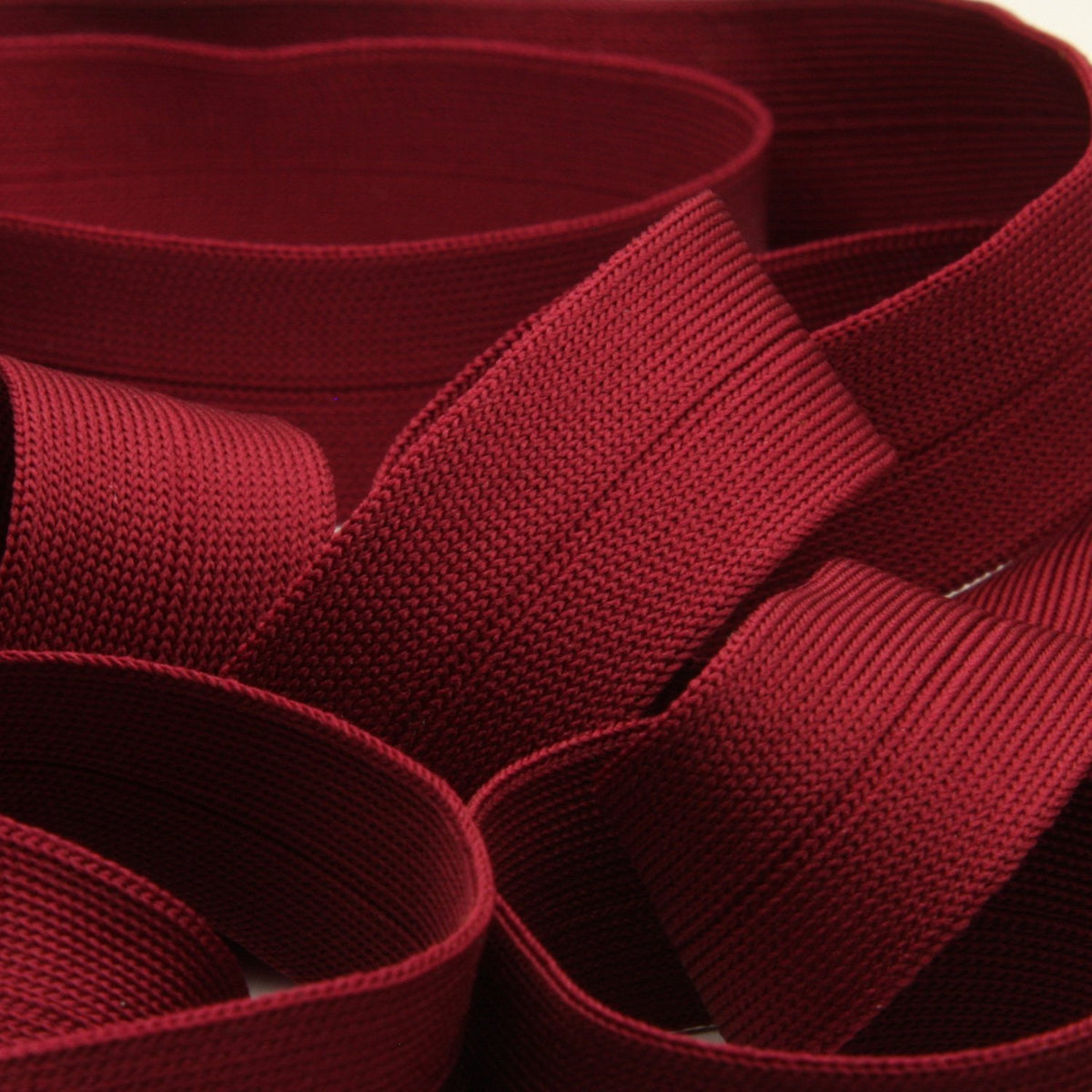 FUJIYAMA RIBBON [Sample] Polyester Thin Knit Binder Tape (FY-210B) 9x9mm 3 Meters Cut Wine Red