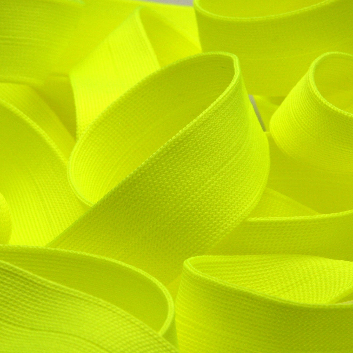 FUJIYAMA RIBBON [Sample] Polyester Thin Knit Binder Tape (FY-210FB) 9x9mm 3 Meters Cut Fluorescence Yellow