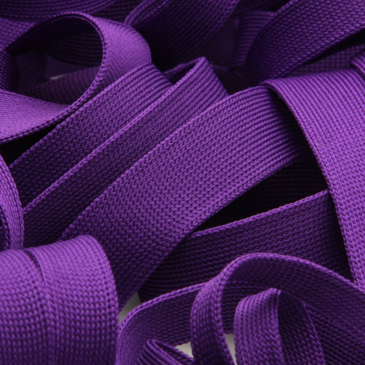 FUJIYAMA RIBBON [Sample] Polyester Thin Knit Tape (FY-210) 18mm 3 Meters Cut Purple