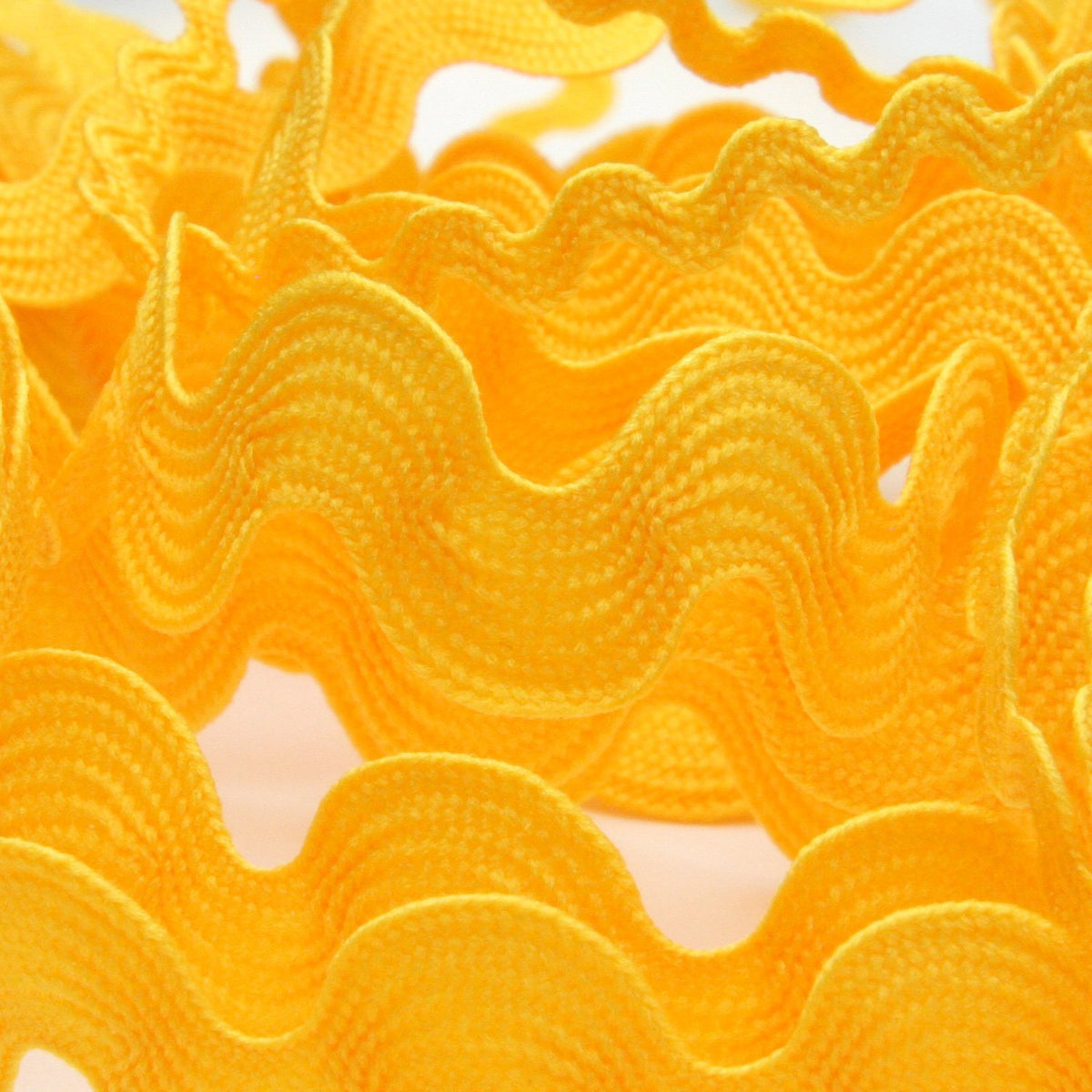 FUJIYAMA RIBBON [Sample] Polyester Zig-Zag Tape approx.12mm (15/32&quot;) 3 Meters Cut Yellow