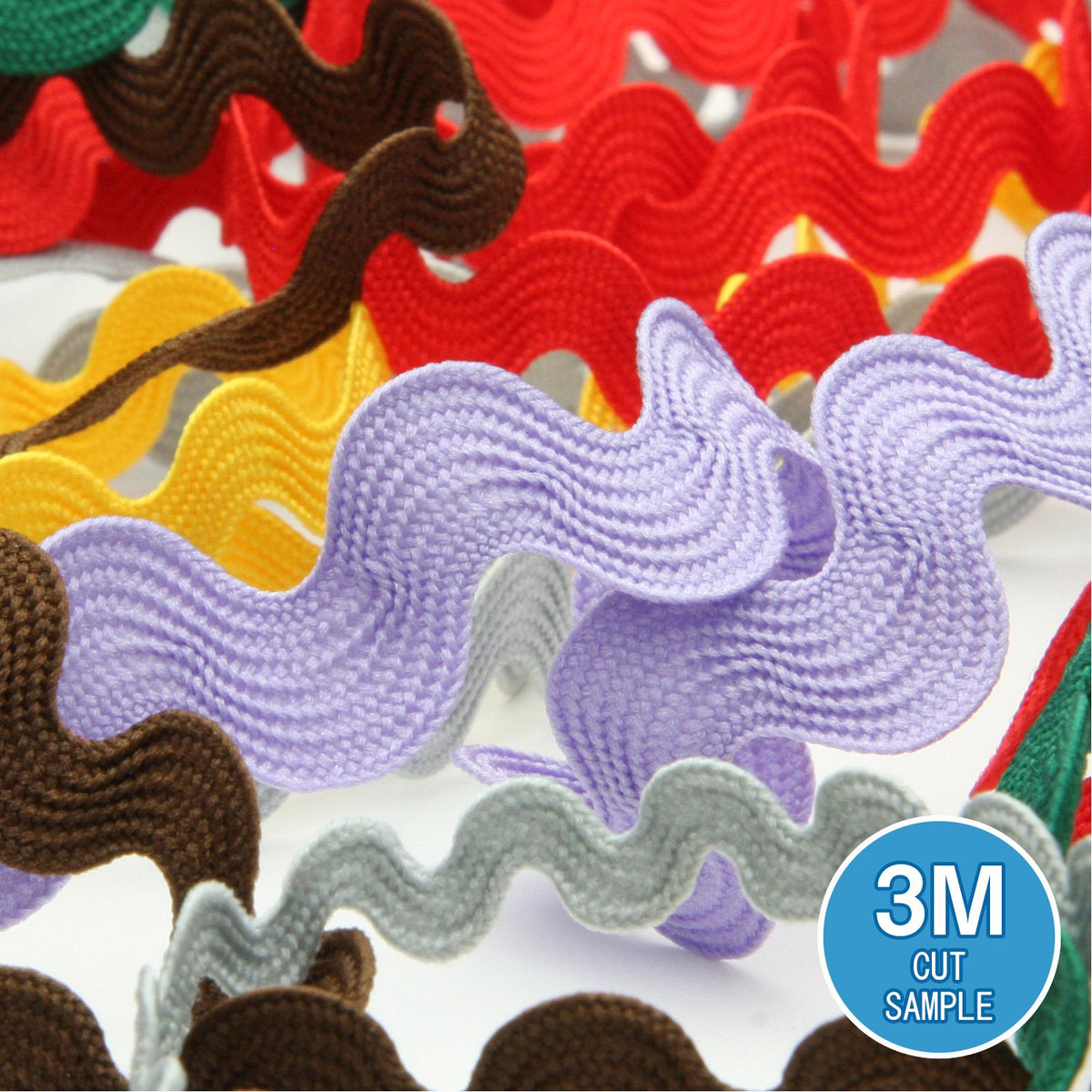 FUJIYAMA RIBBON [Sample] Polyester Zig-Zag Tape approx.15mm (19/32&quot;) 3 Meters Cut
