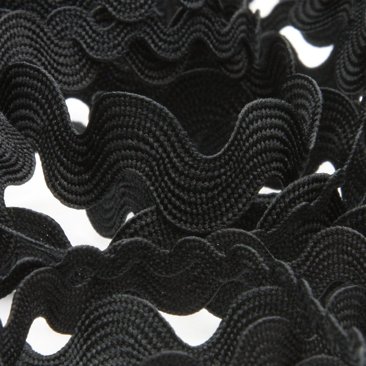 FUJIYAMA RIBBON [Sample] Polyester Zig-Zag Tape approx.5mm (3/16&quot;) 3 Meters Cut Black