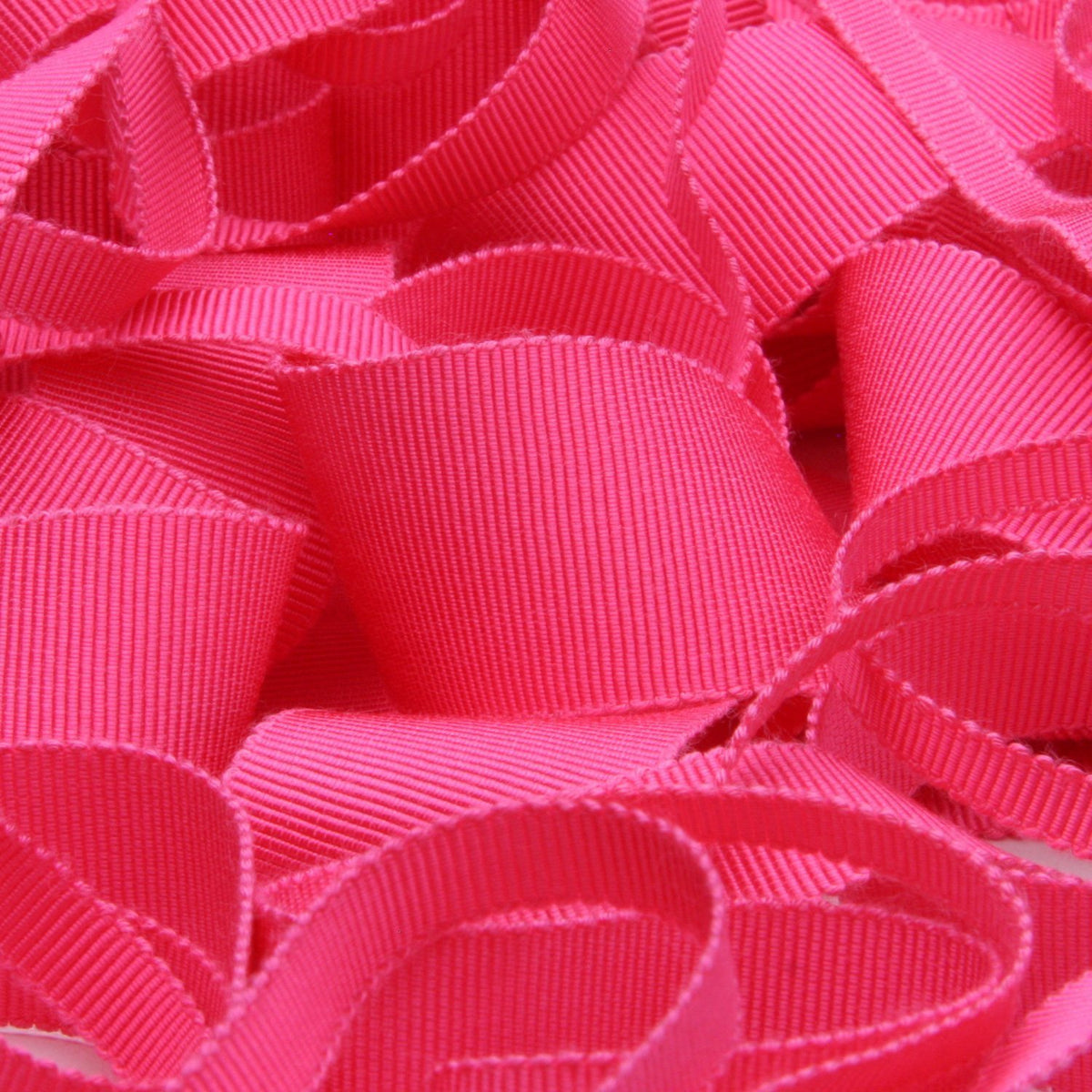 FUJIYAMA RIBBON [Sample] Rayon Grosgrain Ribbon (FY-200) 10mm 3 Meters Cut Vivid Pink