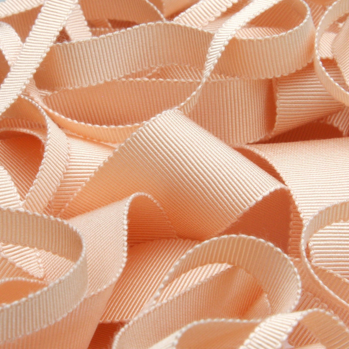FUJIYAMA RIBBON [Sample] Rayon Grosgrain Ribbon (FY-200) 15mm 3 Meters Cut Light Peach