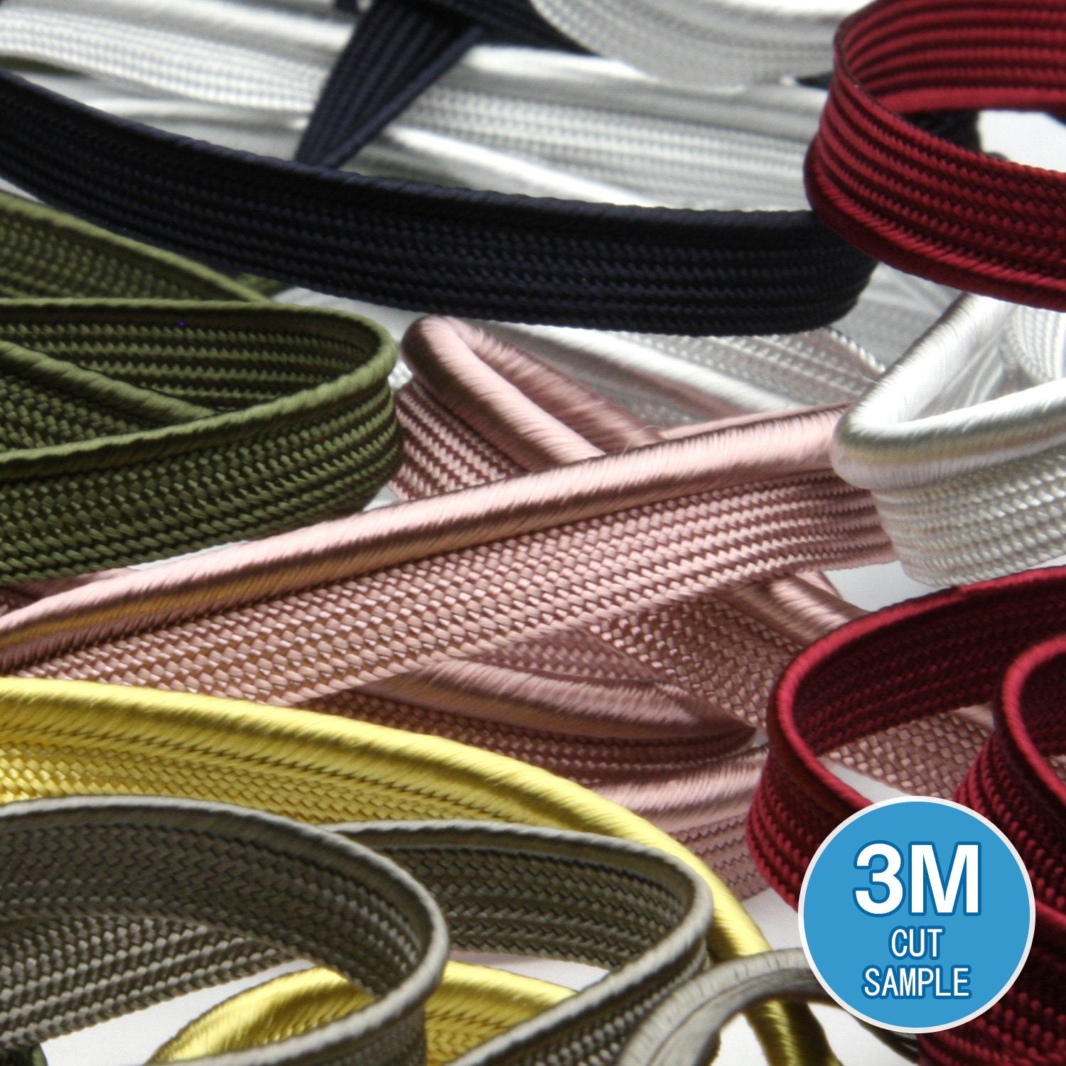 FUJIYAMA RIBBON [Sample] Rayon Piping (FY-19016) approx.6mm 3 Meters Cut